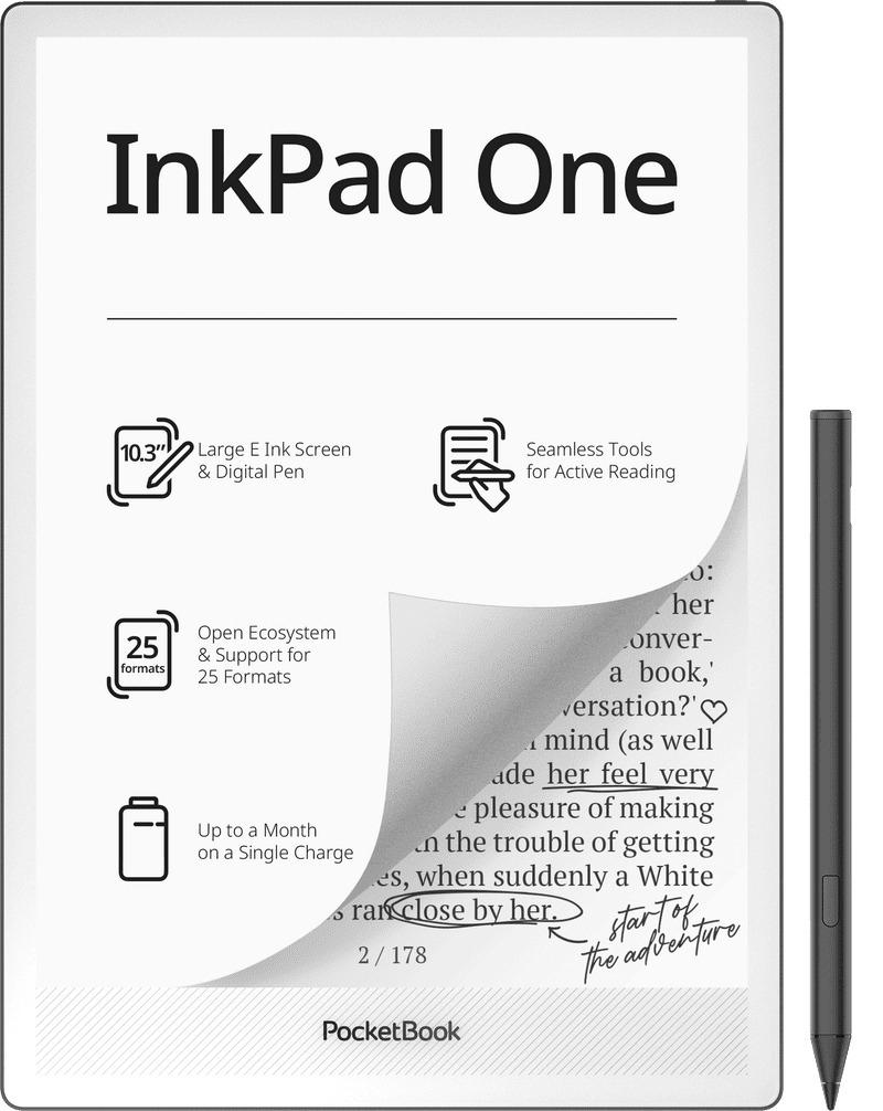 PocketBook eBook-Reader InkPad One EU / PB1030-8-WW Schwarz 26,2 cm (10.3")
