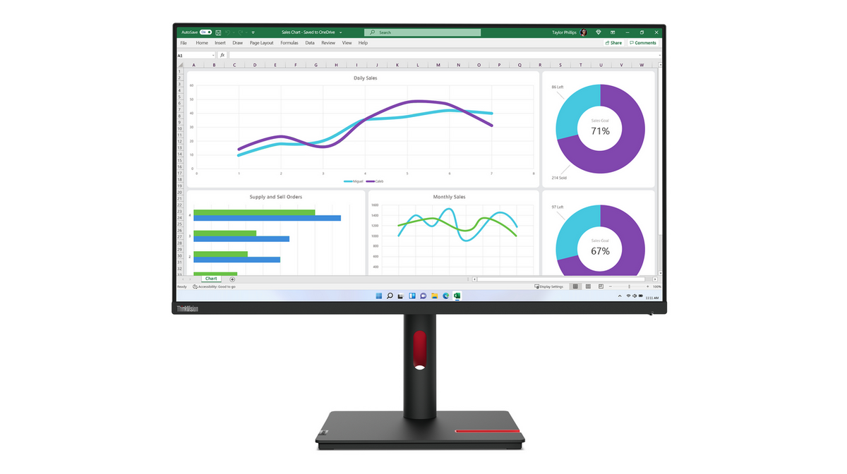 Lenovo Monitor T32h-30 / 63D3GAT1EU Nero