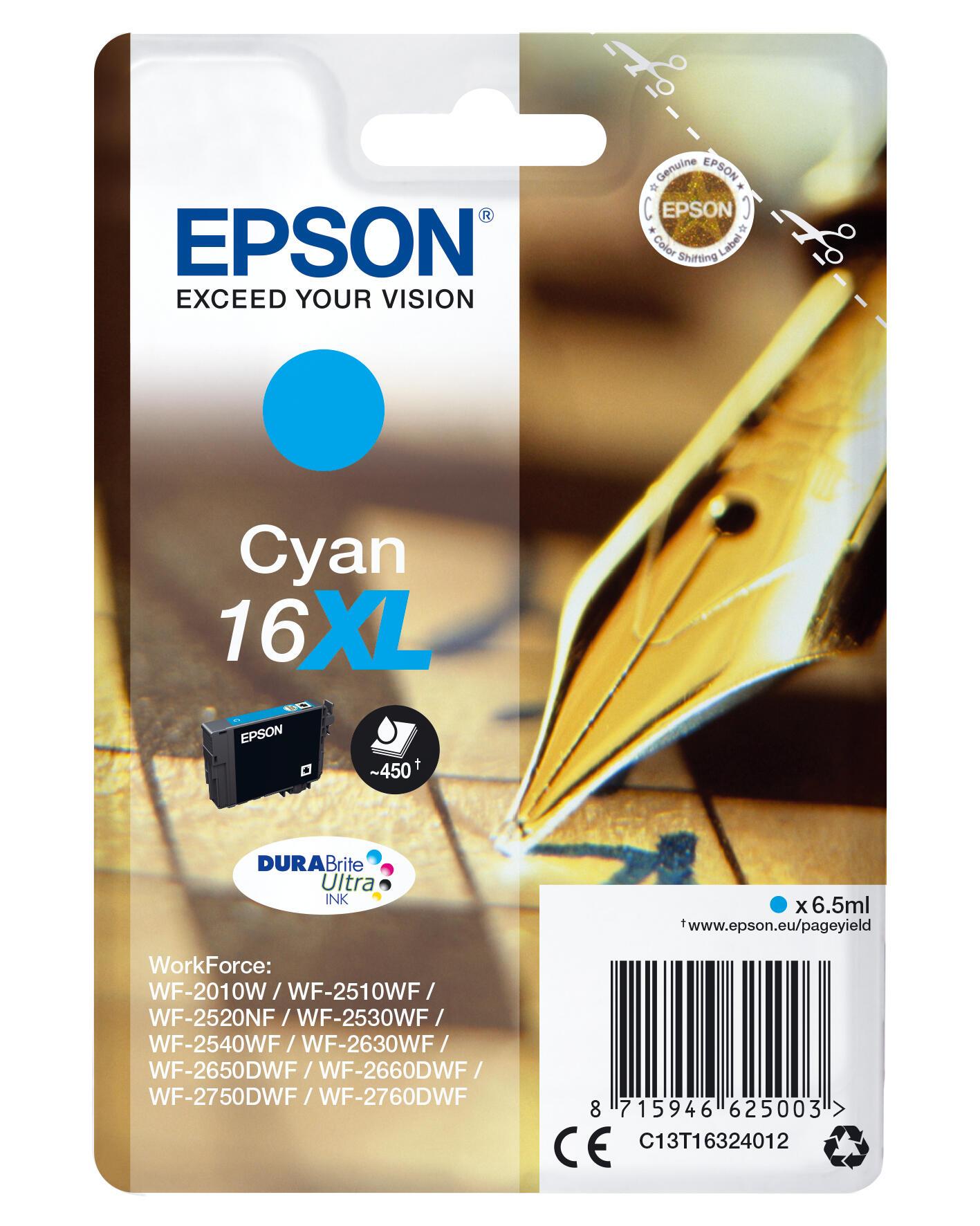 Epson Tinta 16XL / C13T16324012 Cian XL