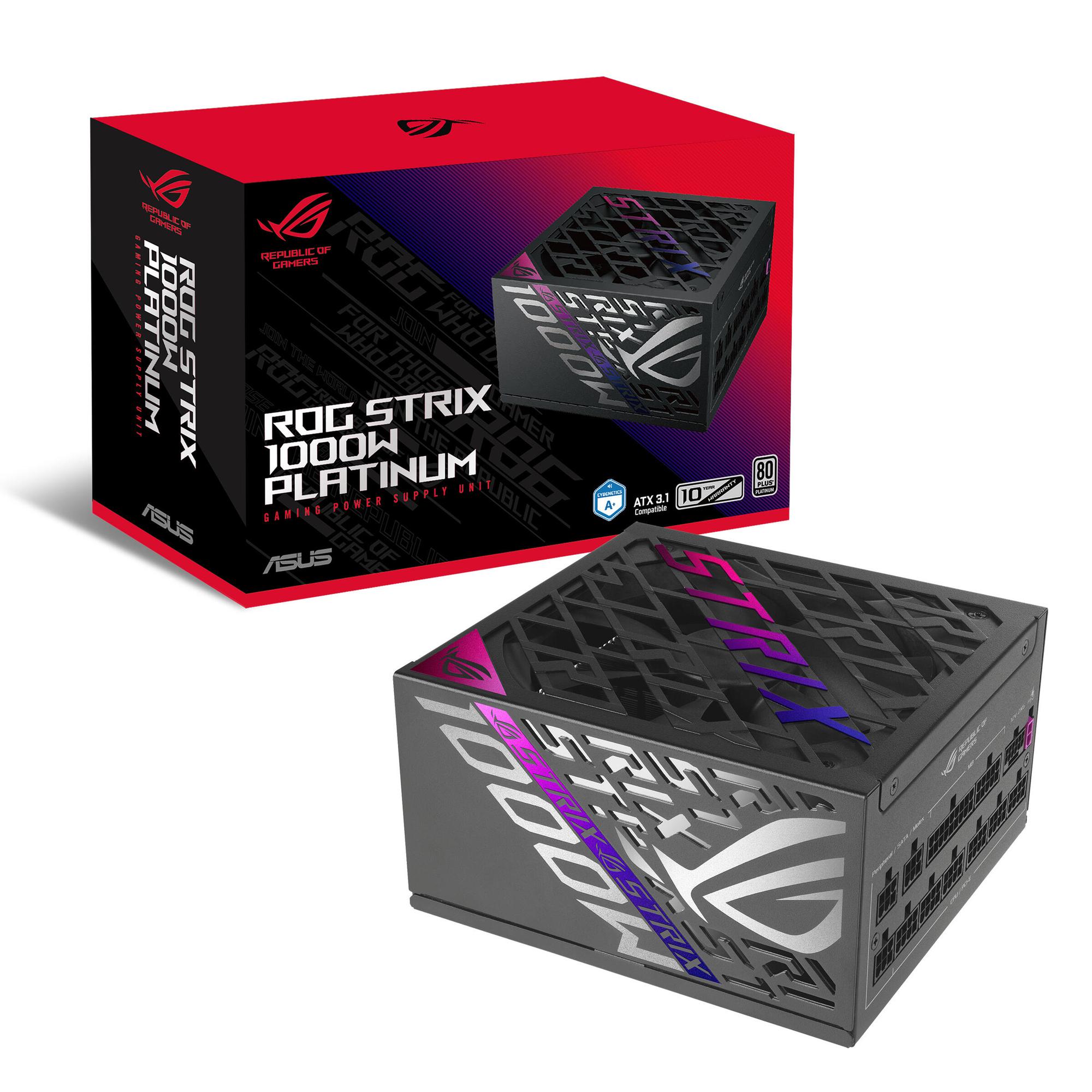 ASUS Alimentation pour PC ROG Strix 1000W Platinum / 90YE00W1-B0NA00 Noir, argent