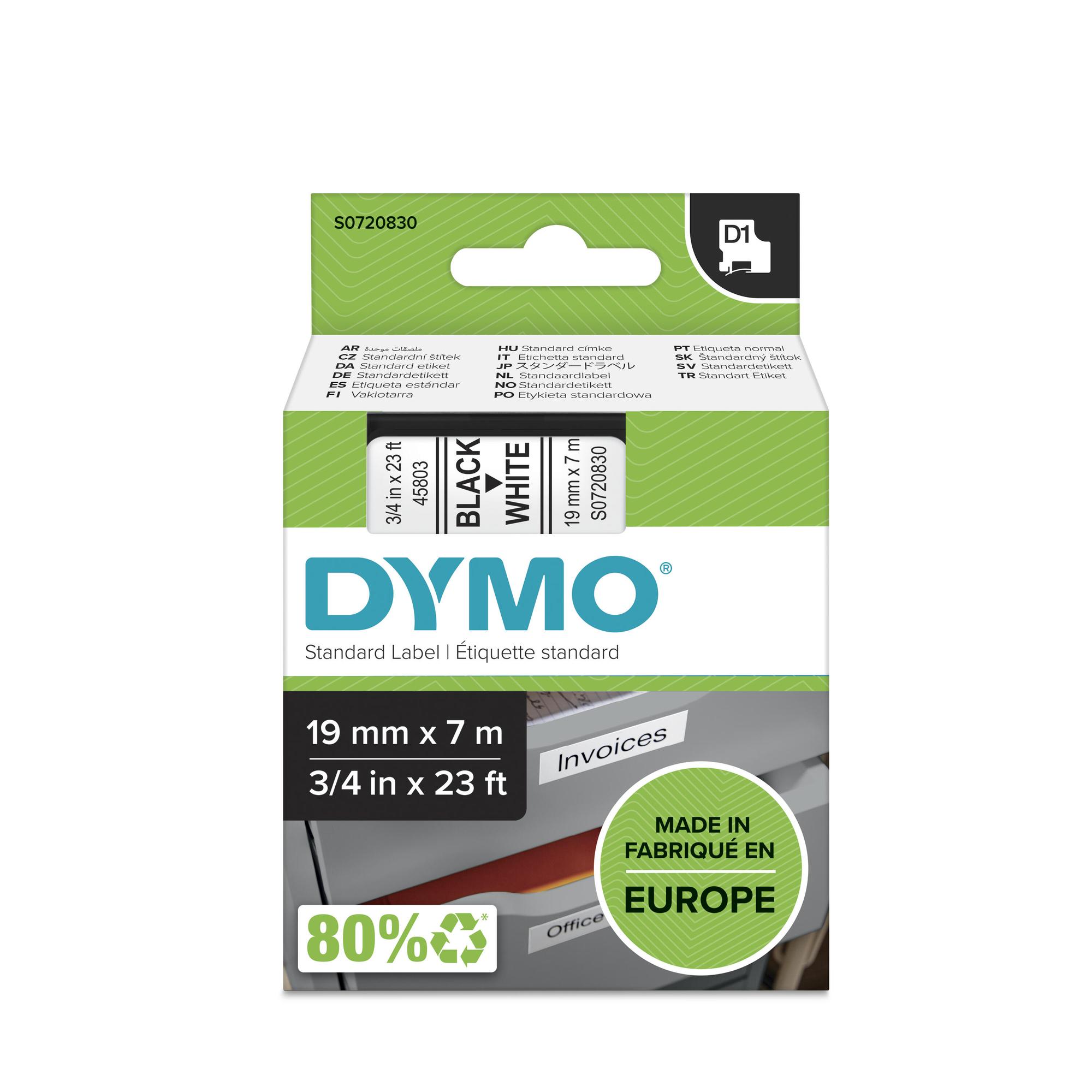 DYMO Cinta de color 45803 / S0720830 Negro, blanco