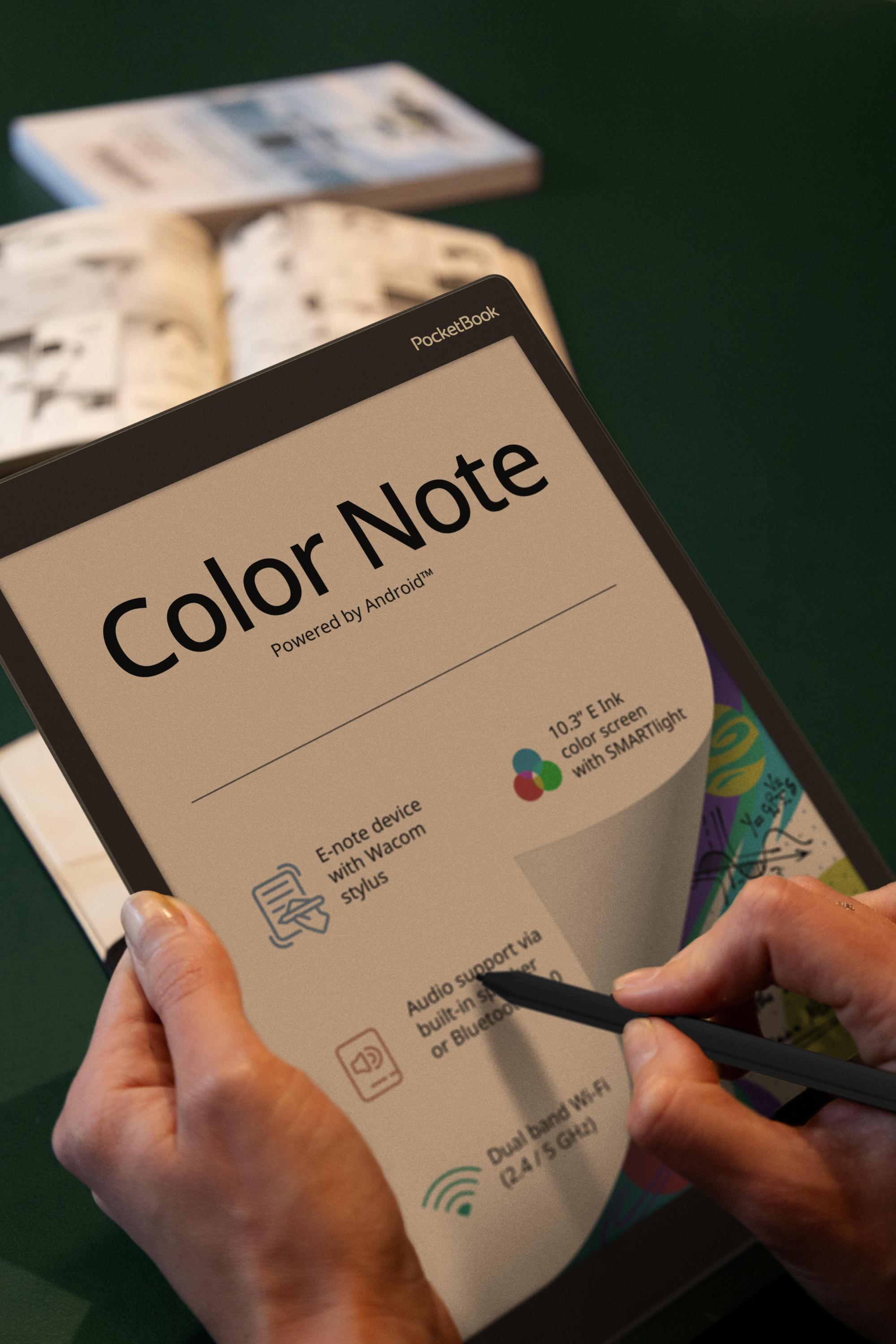 PocketBook lettore di eBook Color Note / PB1041-1-WW-B Nero, blu XL 26,2 cm (10,3")