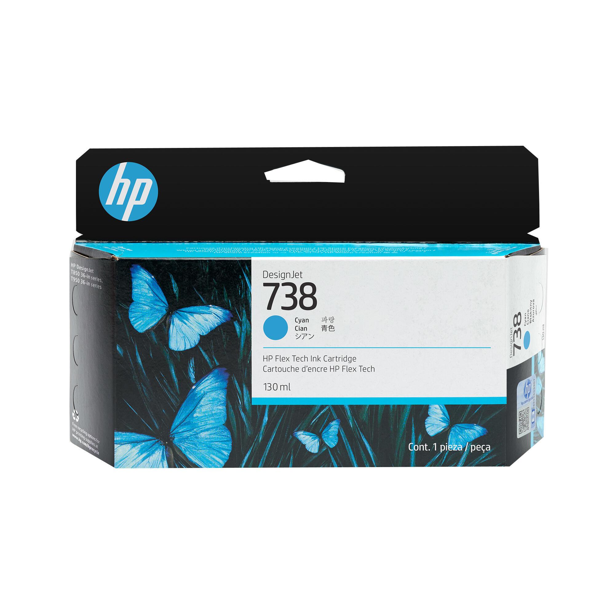 HP Ink 738 / 498N5A Cyan Standard