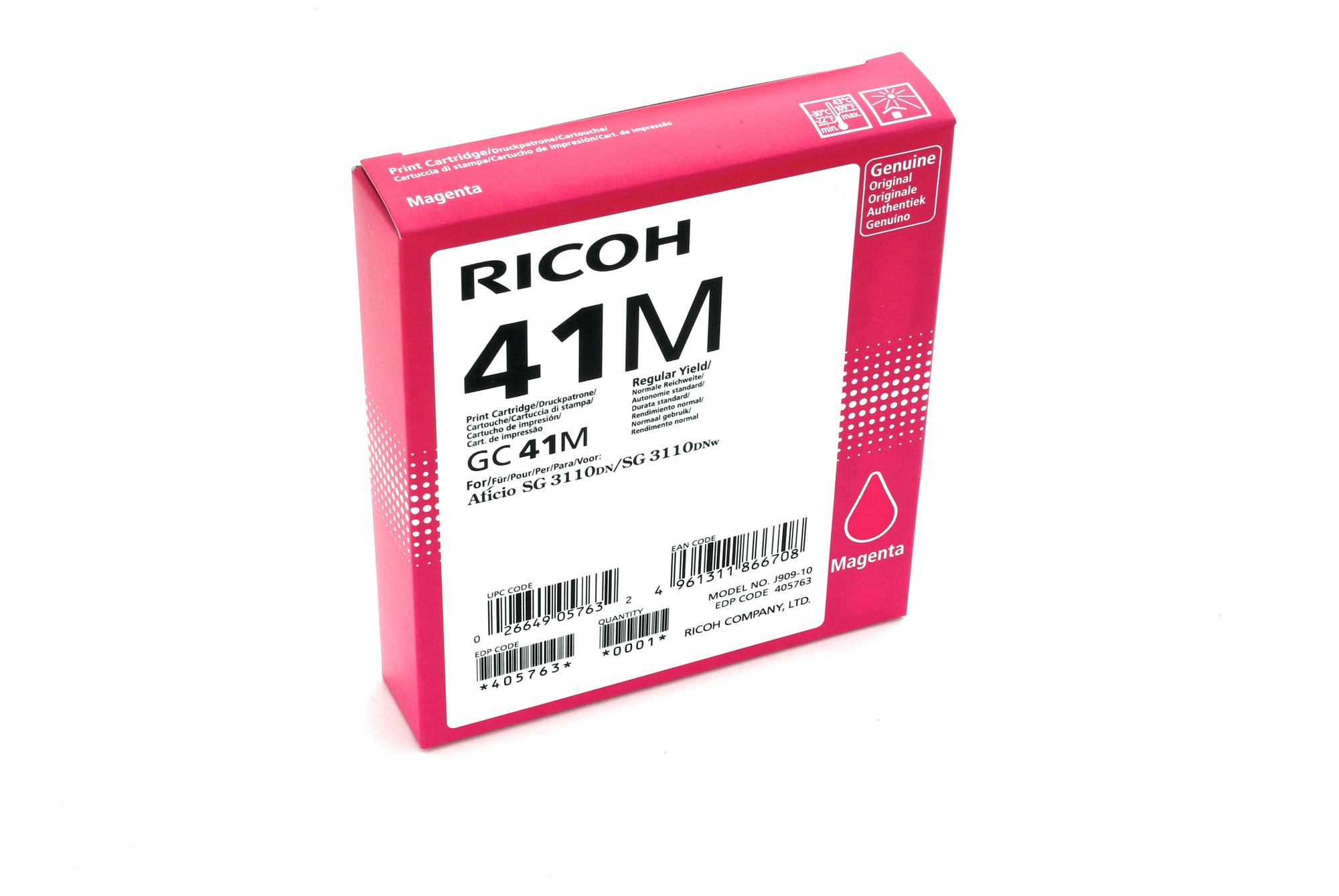 Ricoh Encre GC41M / 405763 Magenta Standard
