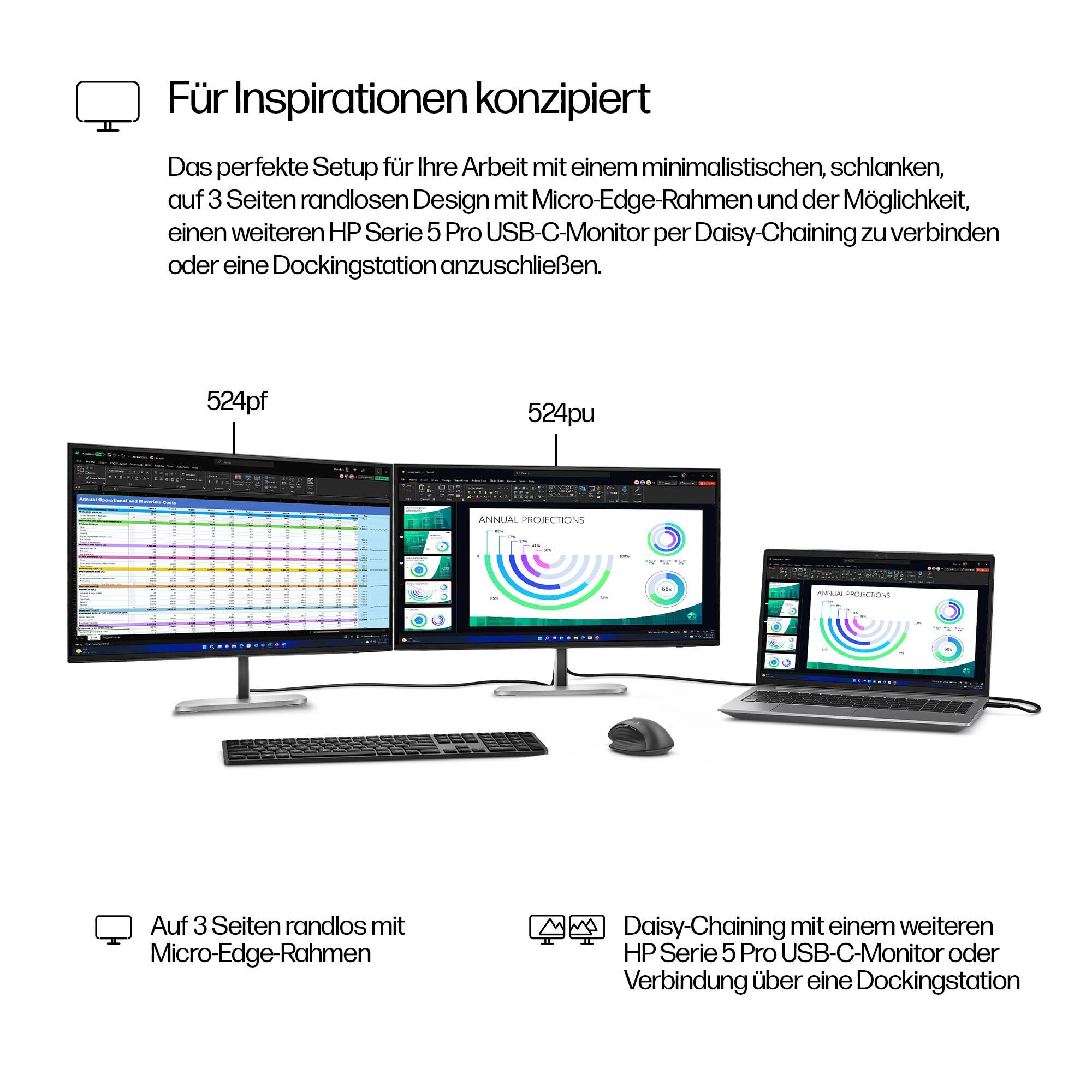 HP Monitor 524pf / 9D9L6UT#ABB Nero 60,5 cm (23,8")