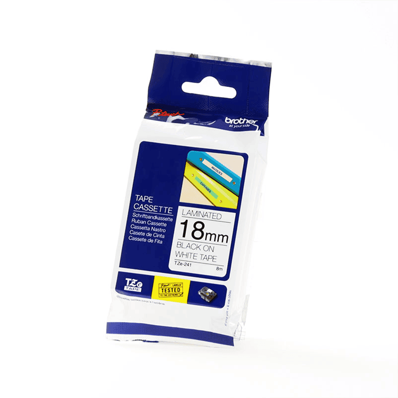 Brother Ruban encreur TZE-241 Noir sur blanc