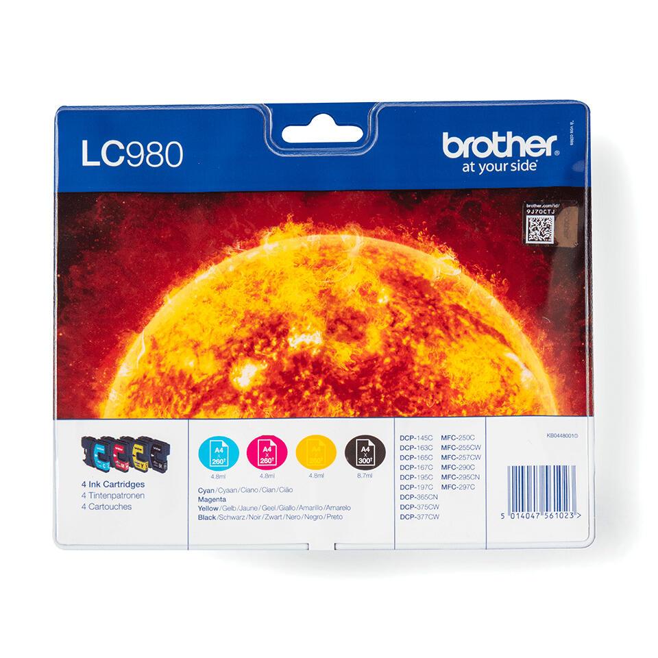 Brother Encre LC-980VALBP / LC980VALBP BK,C,M,Y Multipack