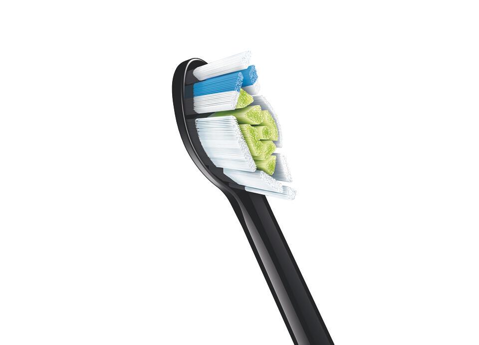 Philips Spazzolino da denti collegabile Sonicare W2 Optimal White / HX6066/88 Nero 6-Pack