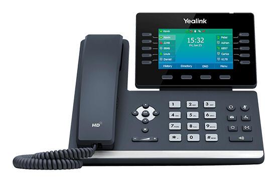 Yealink Telefon SIP-T54W / 1301081 Schwarz 10,9 cm (4.3")
