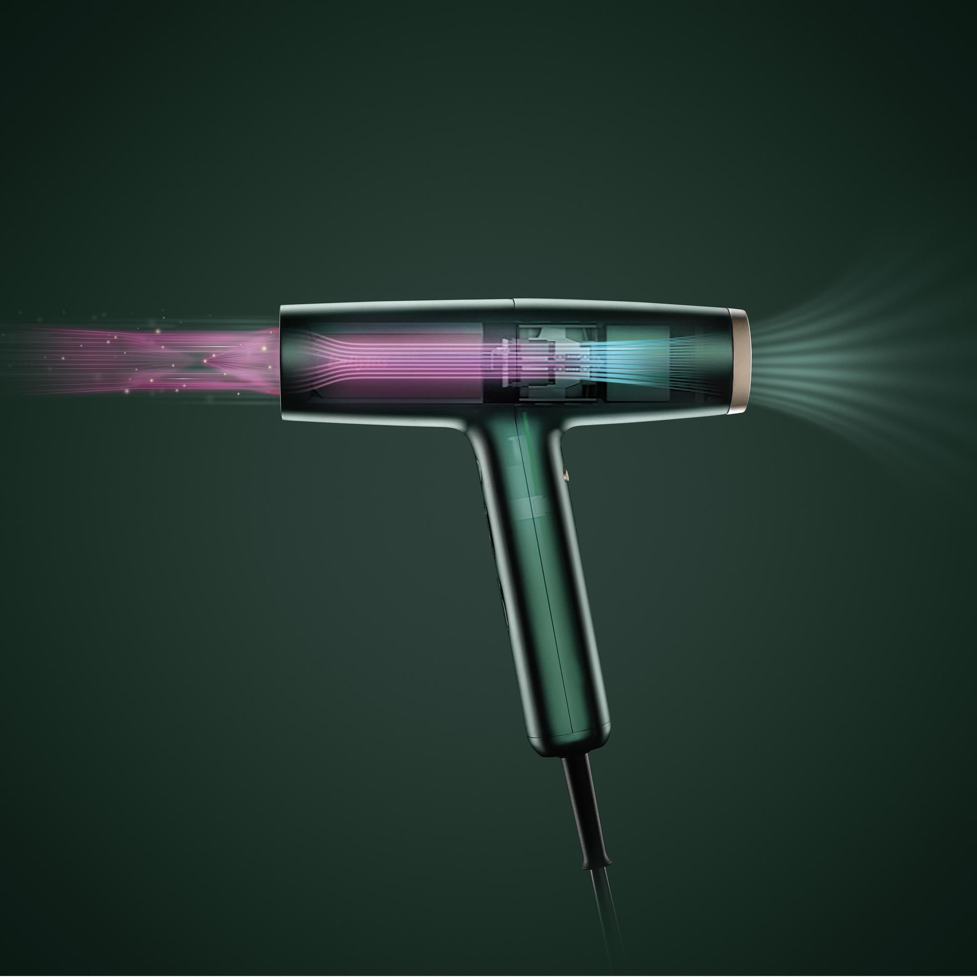 BaByliss Hair dryer Air Power Pro / D6555DCHE Gold, green