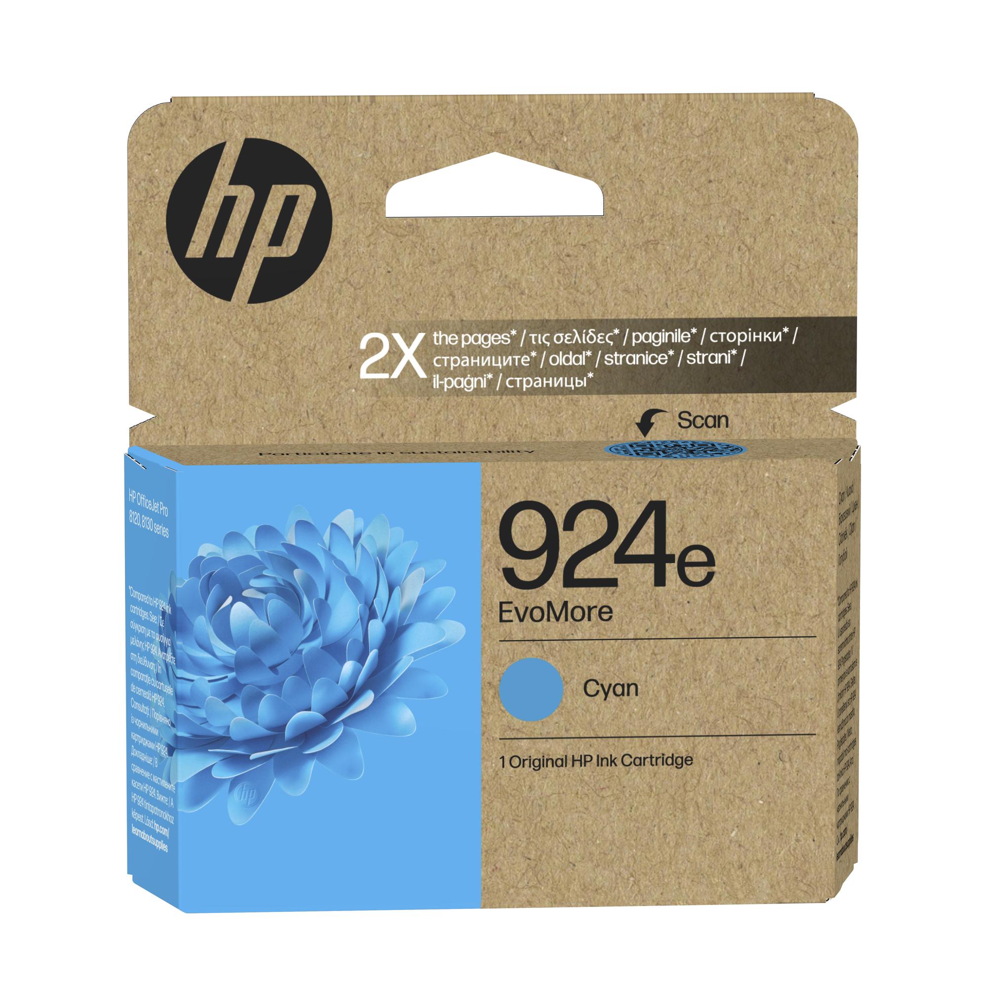 HP Tinta 924E / 4K0U7NE Cian XL