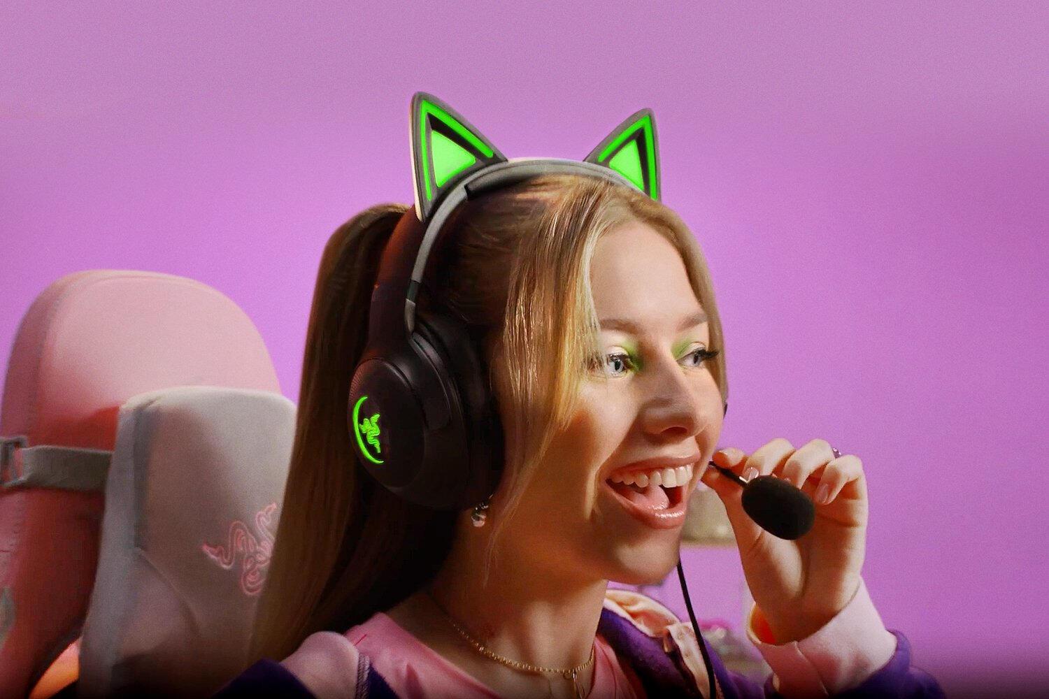 Razer Casque Kraken Kitty V2 / RZ04-04730100-R3M1 Noir
