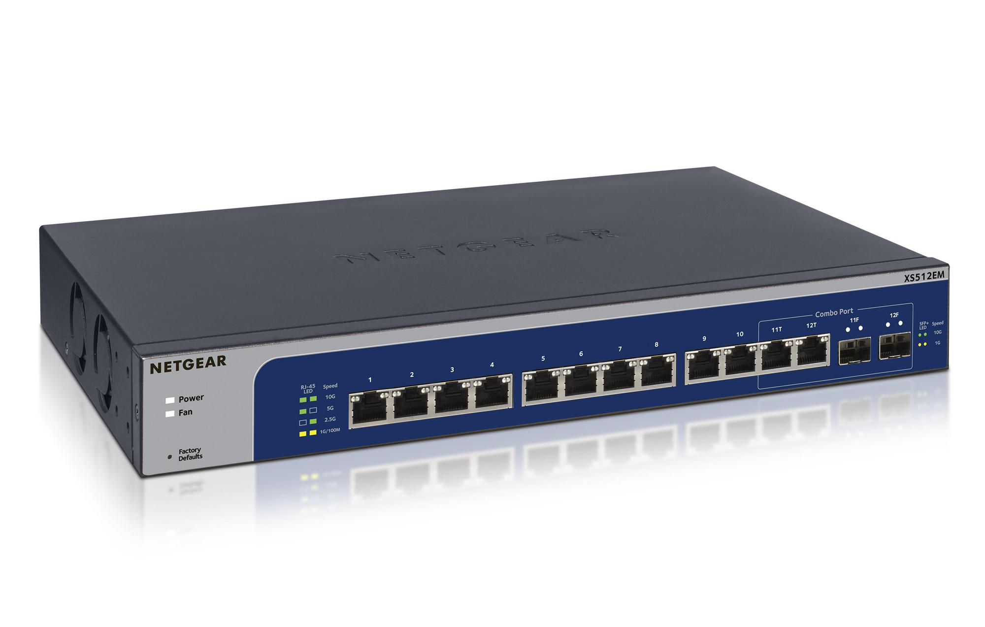 Netgear Switch XS512EM / XS512EM-100EUS Blau, Grau