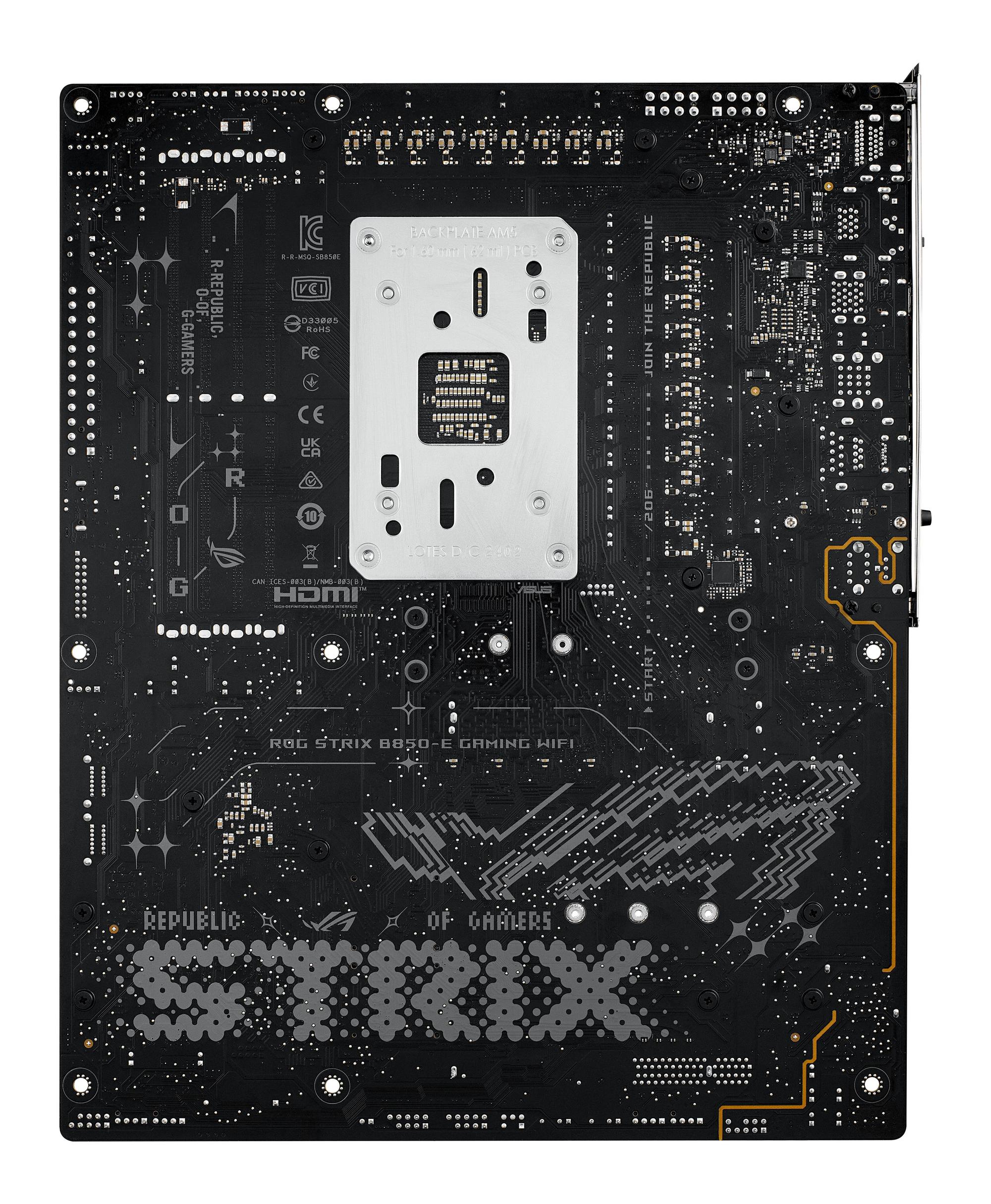 ASUS Mainboard ROG Strix B850-E Gaming WIFI / 90MB1J60-M0EAY0 Black