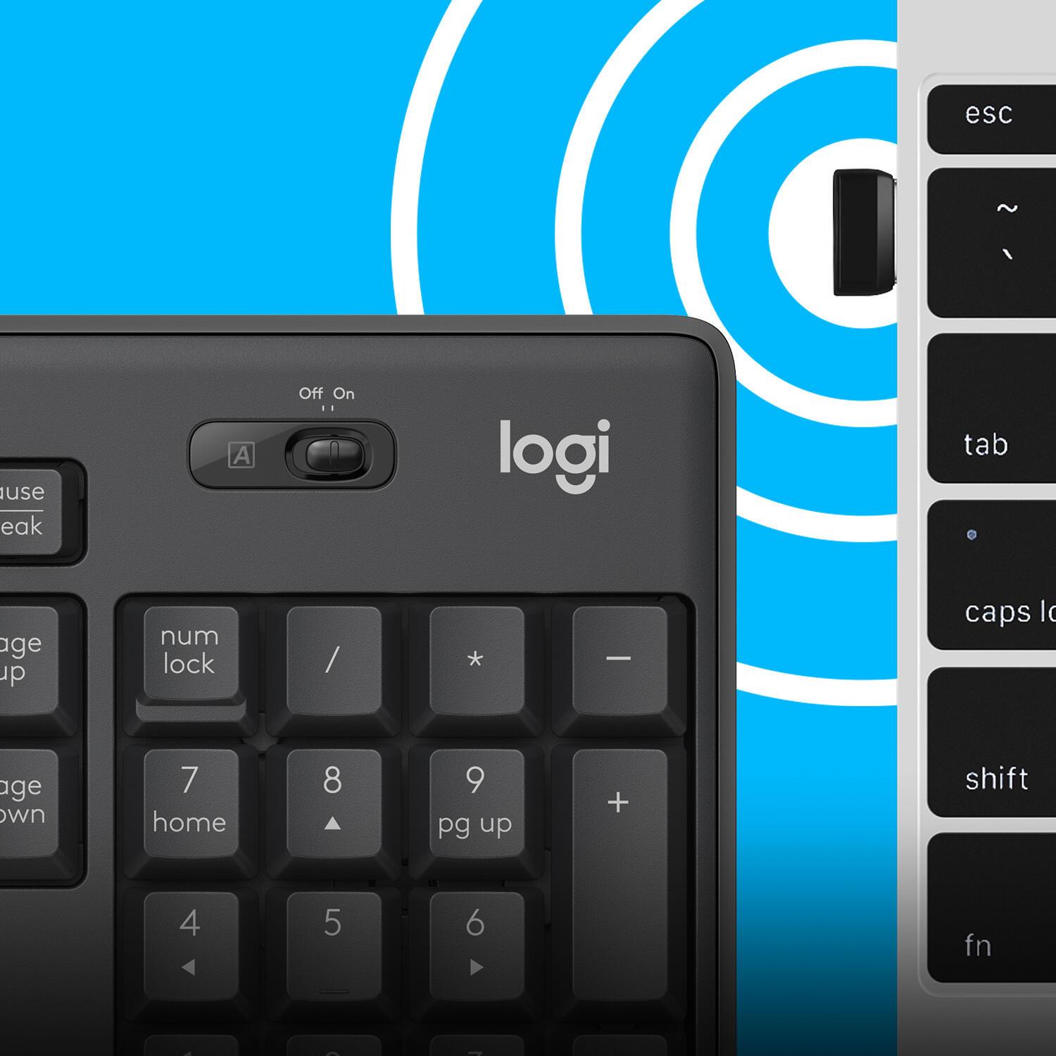 Logitech Maus- und Tastatur-Set MK295 Silent / 920-009800 Graphit