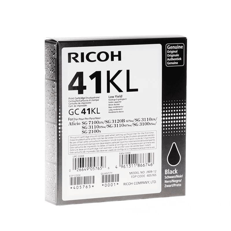 Ricoh Encre GC41KL / 405765 Noir