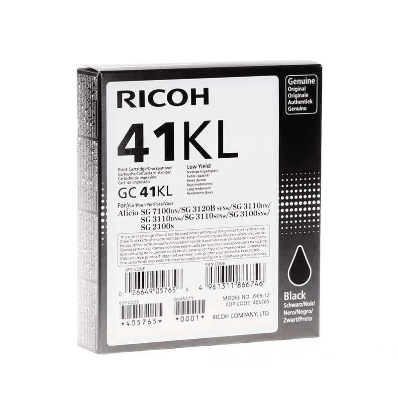 Ricoh Tinte GC41KL / 405765 Schwarz