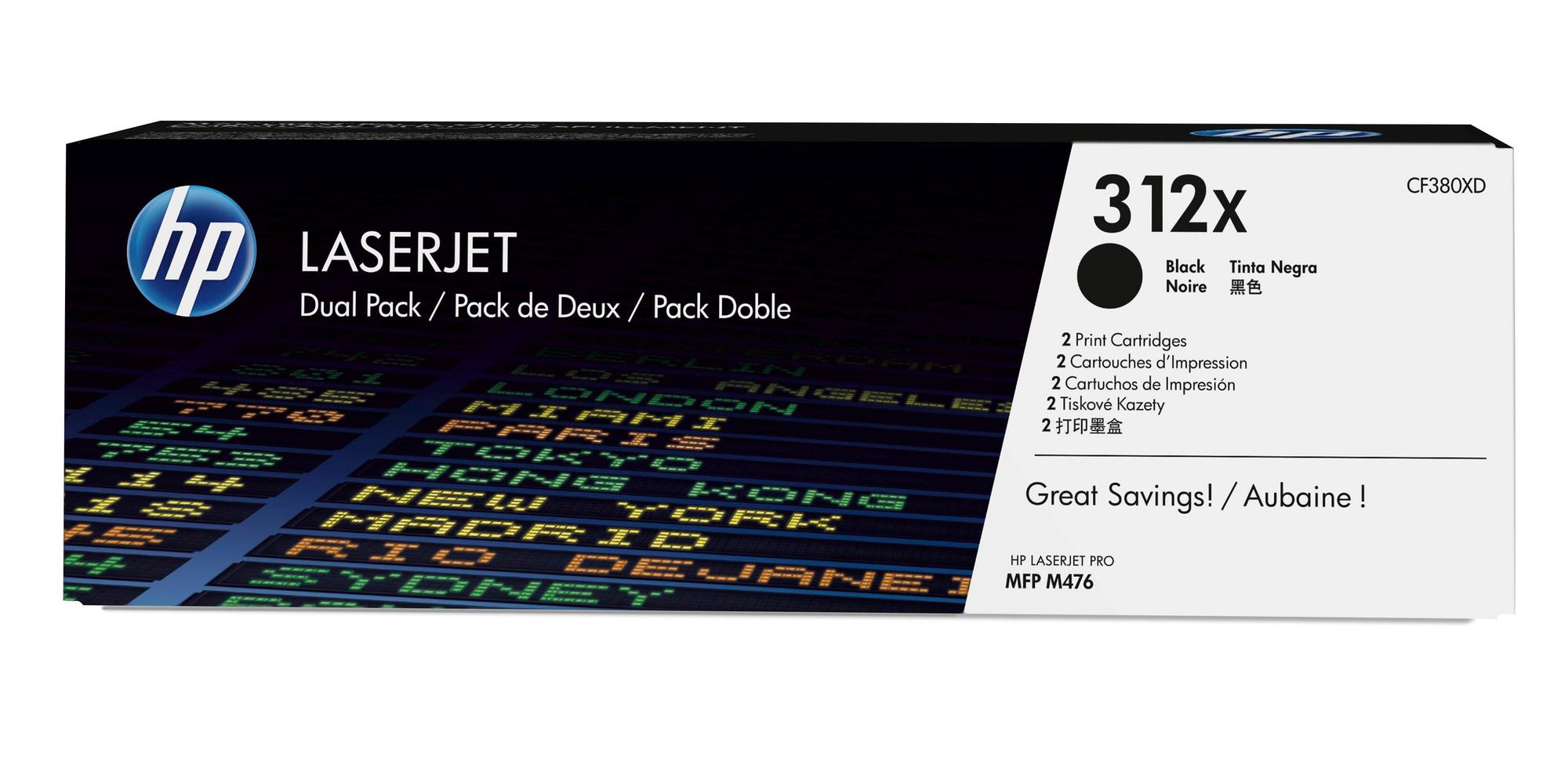 HP Toner 312XD / CF380XD Black Doppelpack