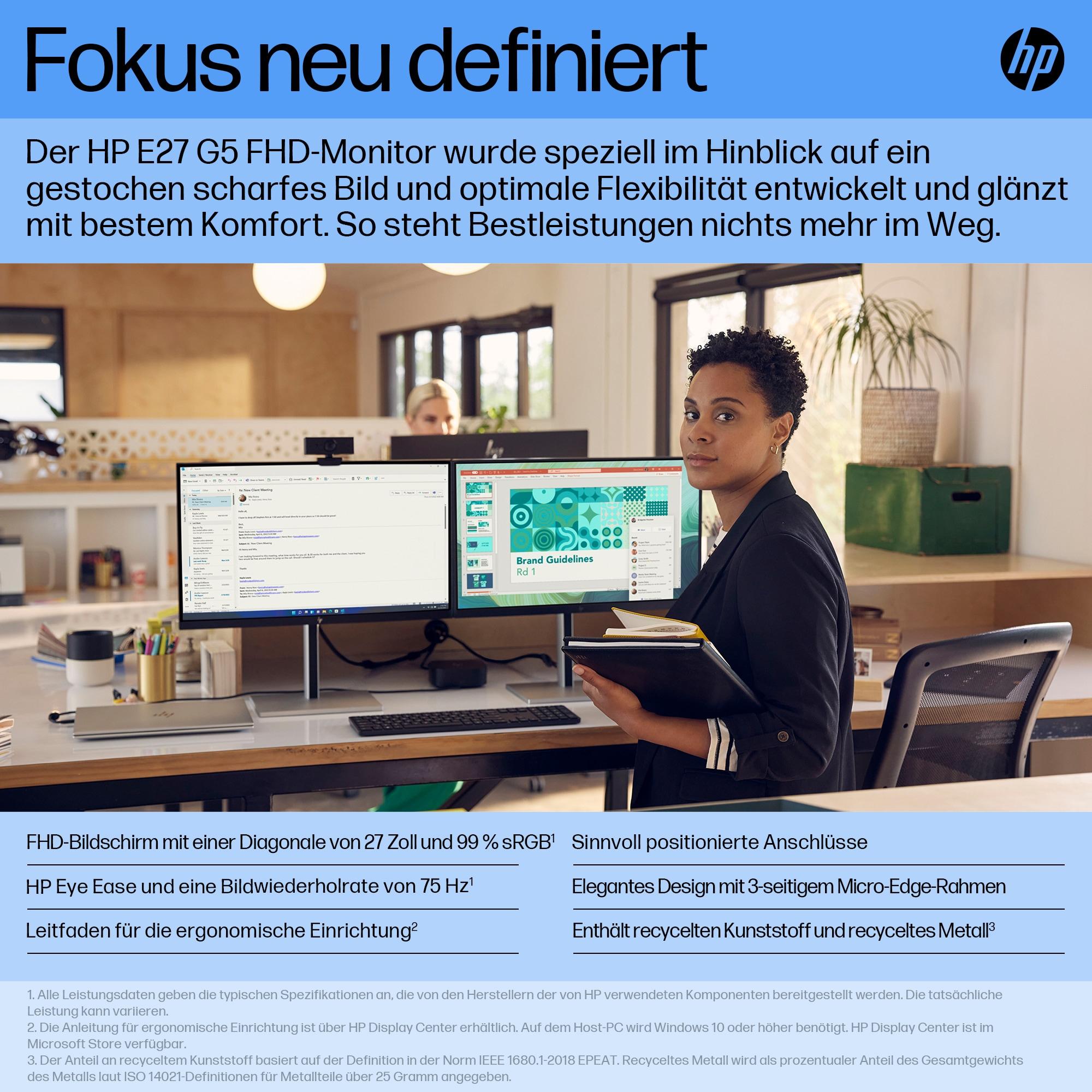HP Monitor E27 G5 / 6N4E2AA#ABB Black 68.6 cm (27")