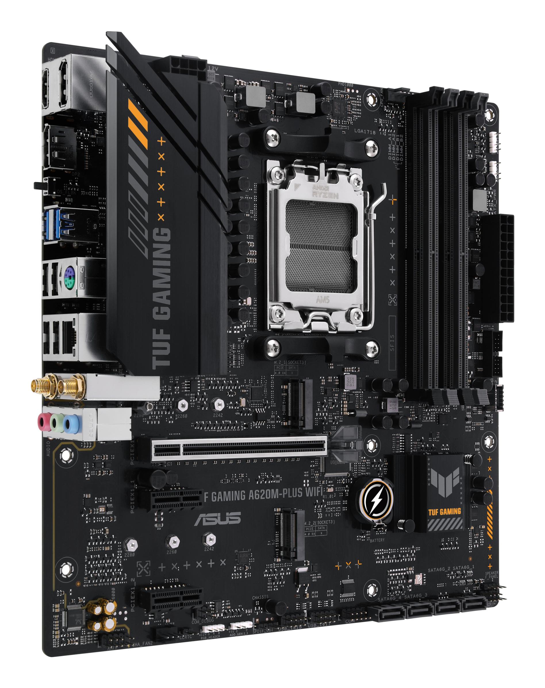 ASUS Mainboard TUF Gaming A620M-Plus WiFi / 90MB1F00-M0EAY0 Black
