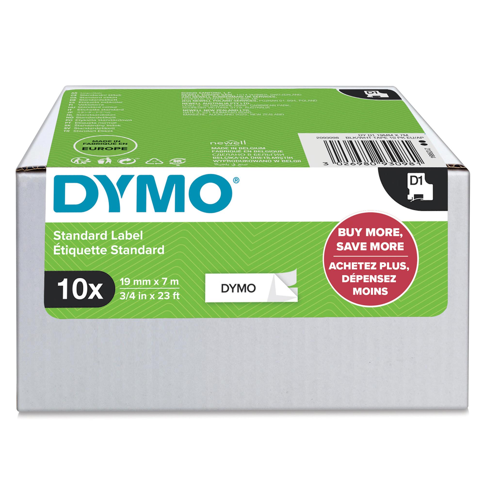 DYMO Etiqueta 2093098 / 2093098 Negro, blanco 10-Pack