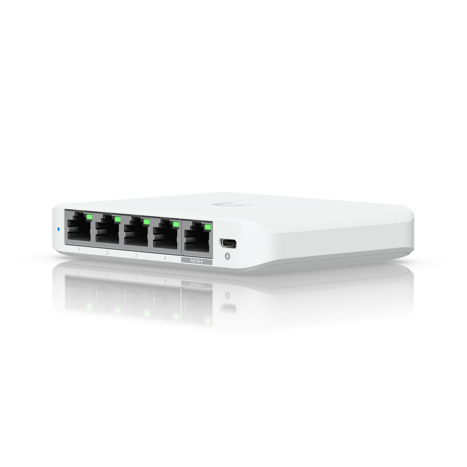 Ubiquiti Switch Ubiquiti USW-Flex Mini 2.5G-5 / USW-FLEX MINI 2.5G-5 Weiß