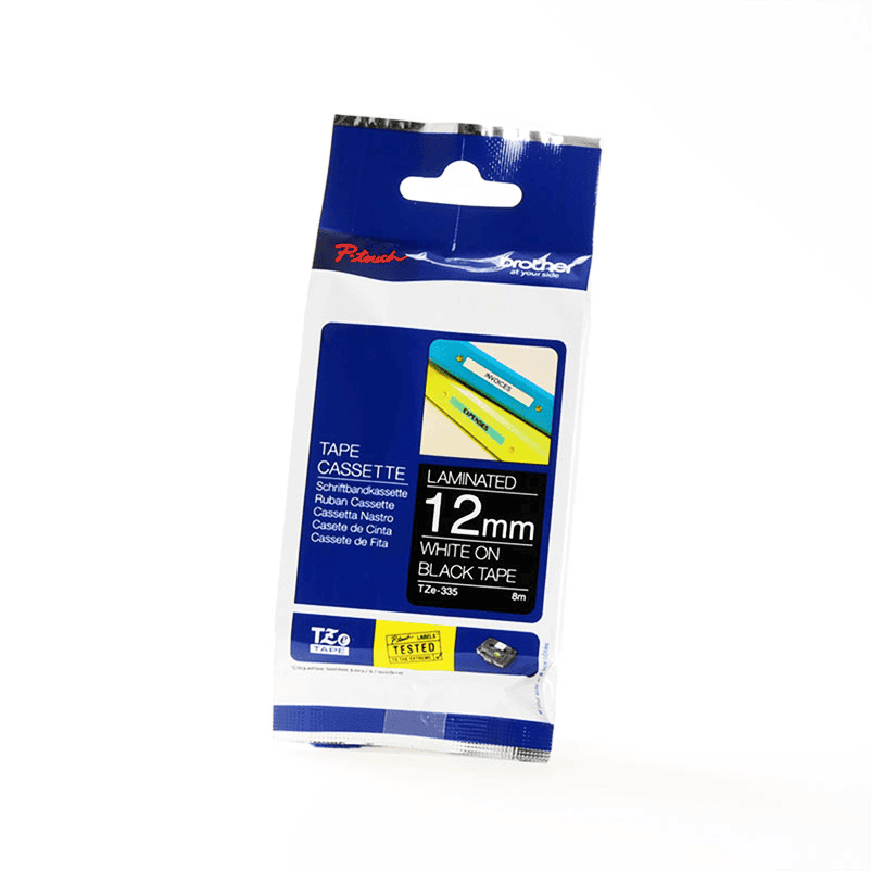 Brother Ribbon TZE-335 / TZE335 White on Black