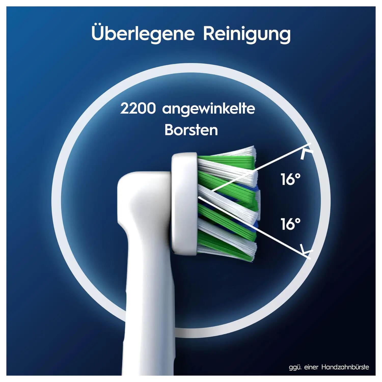 Oral-B Aufsteckzahnbürste Pro CrossAction / 8006540860380 Weiß 4-Pack