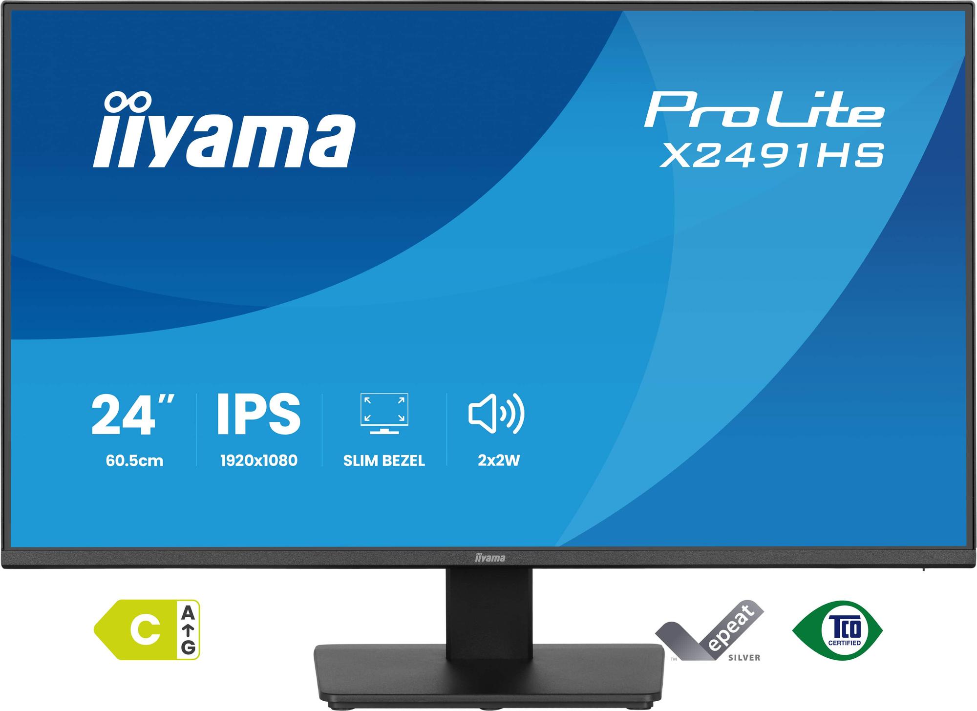 iiyama Monitor ProLite X2491HS / X2491HS-B1 Schwarz 60,5 cm (23.8")