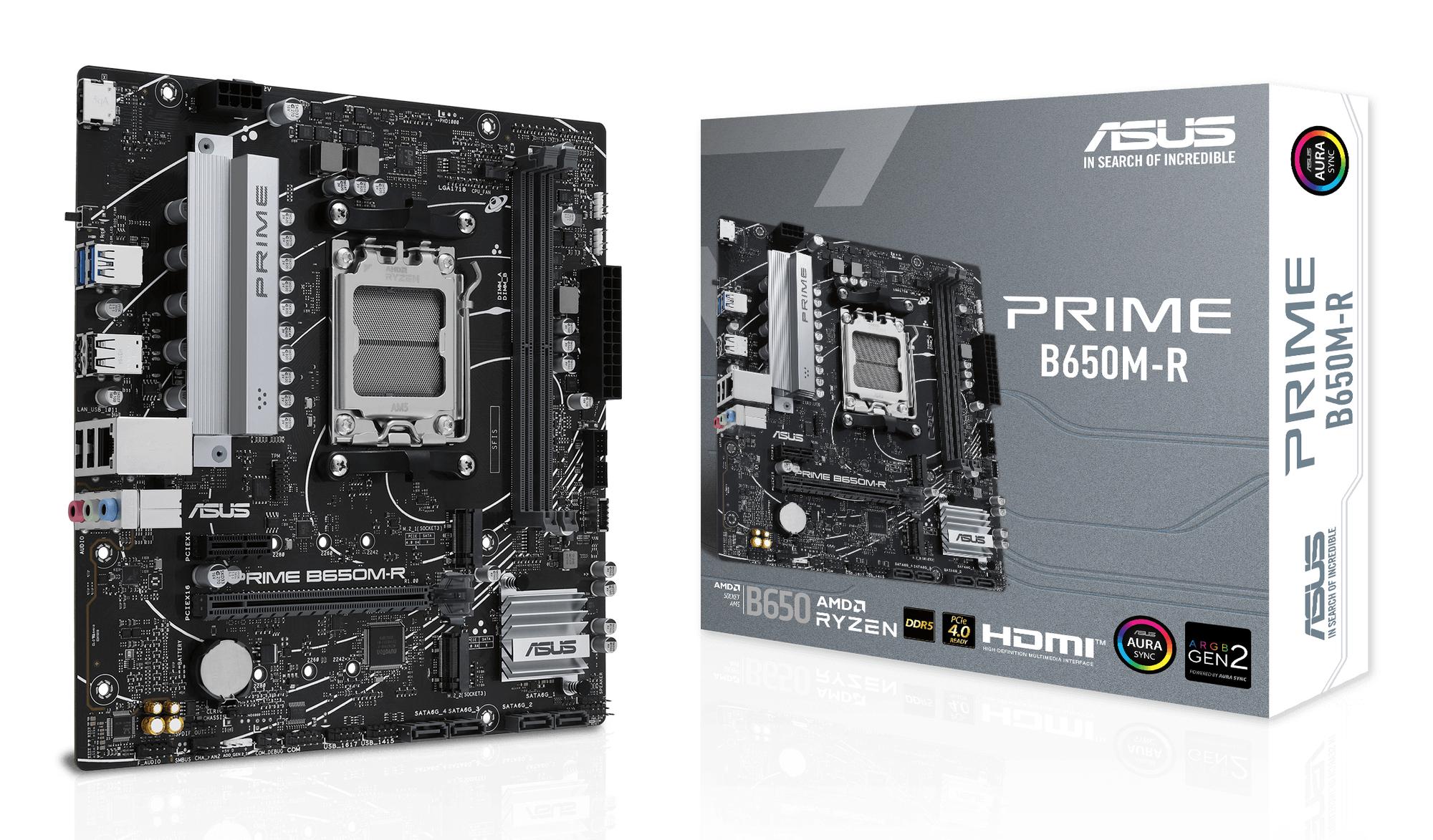 ASUS Mainboard Prime B650M-R / 90MB1H30-M0EAY0 Black