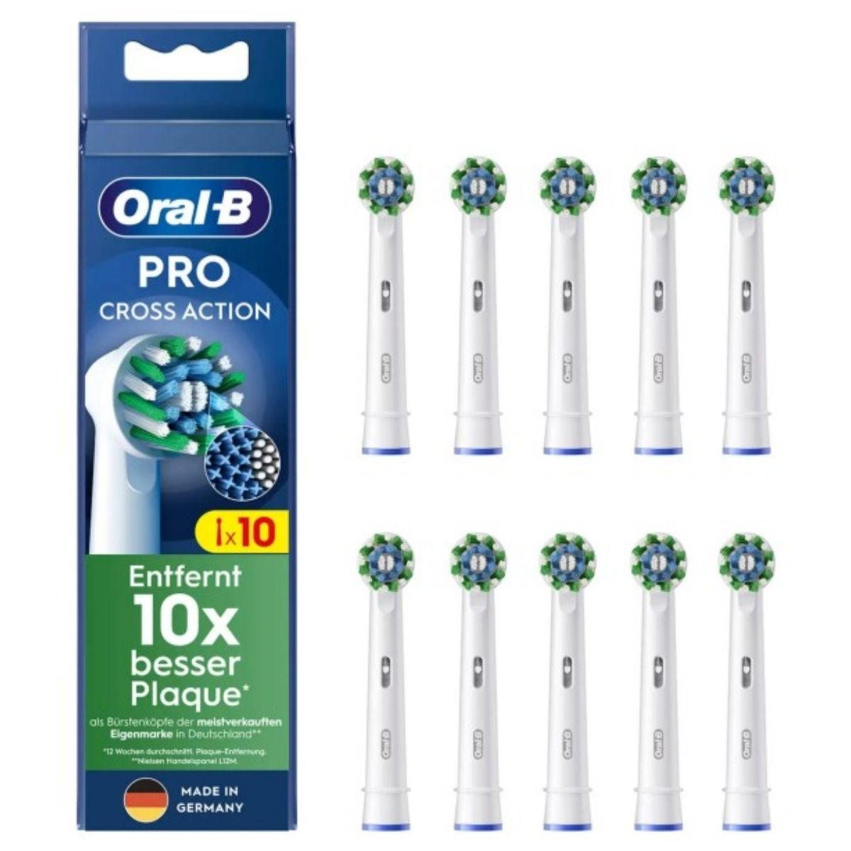 Oral-B Sonic toothbrush head 10x Cross / 860595 White 10-Pack