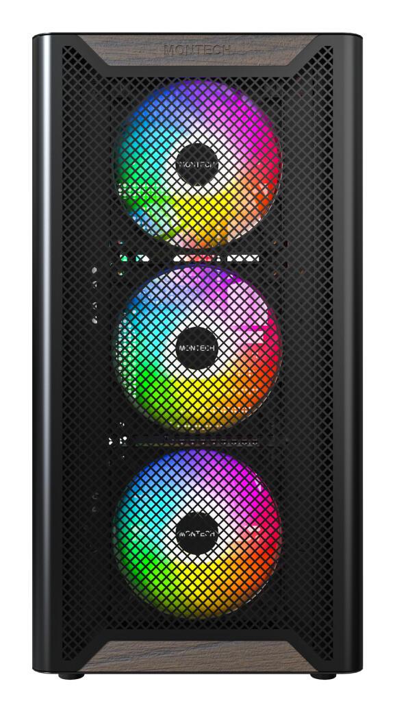 Montech PC-Gehäuse XR Wood / XR WOOD (B) Schwarz