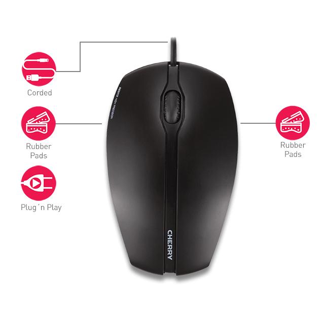 CHERRY Souris GENTIX / JM-0300 Noir