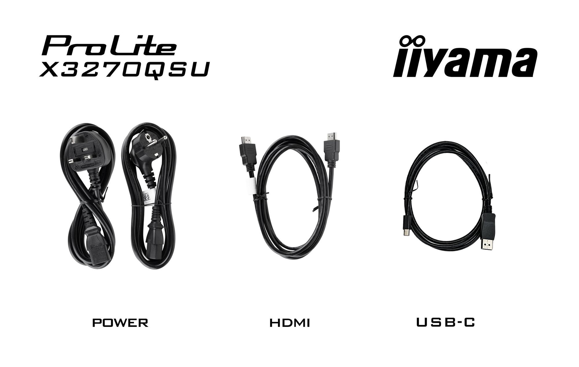 iiyama Monitor X3270QSU-B1 / X3270QSU-B1 Negro 80 cm (31,5")