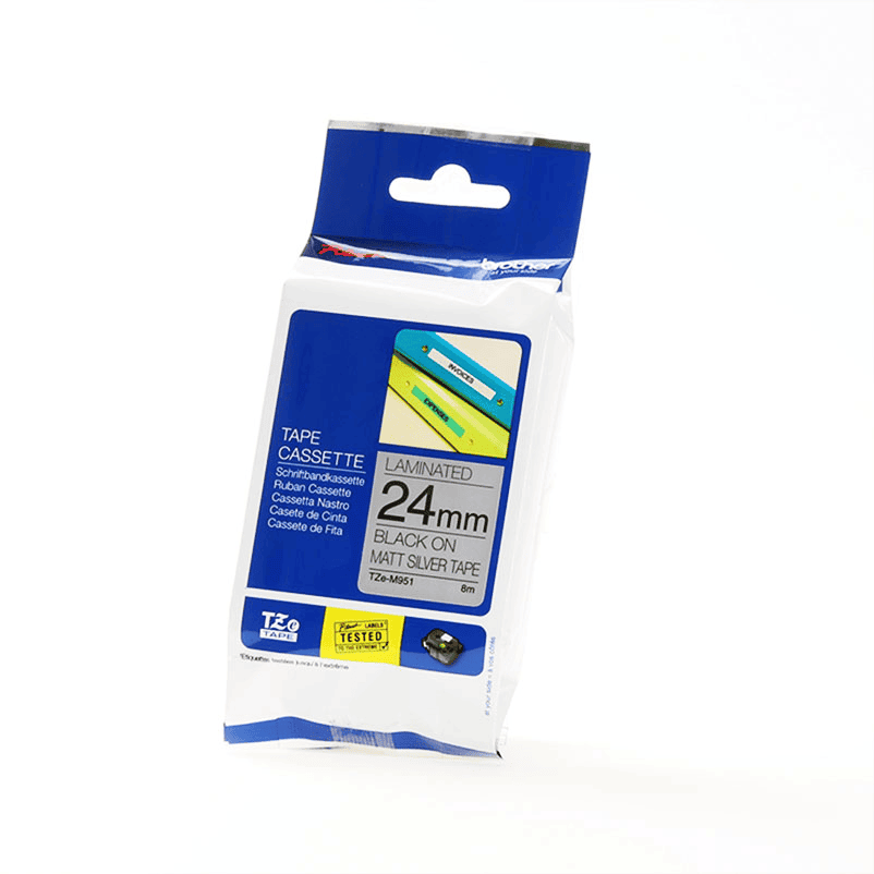 Brother Ruban encreur TZE-M951 Noir sur argent