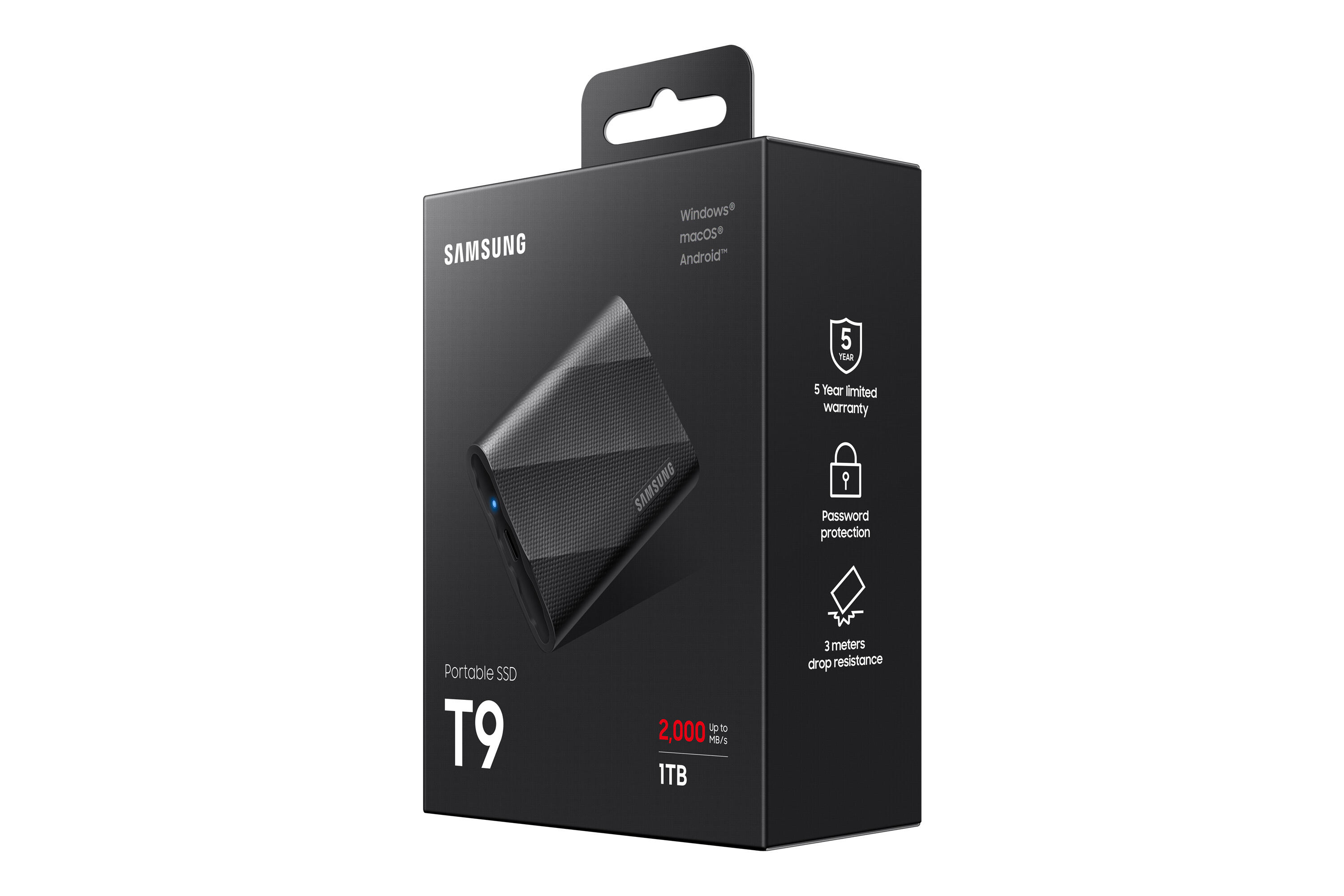 Samsung SSD externo T9 1TB / MU-PG1T0B/EU Negro