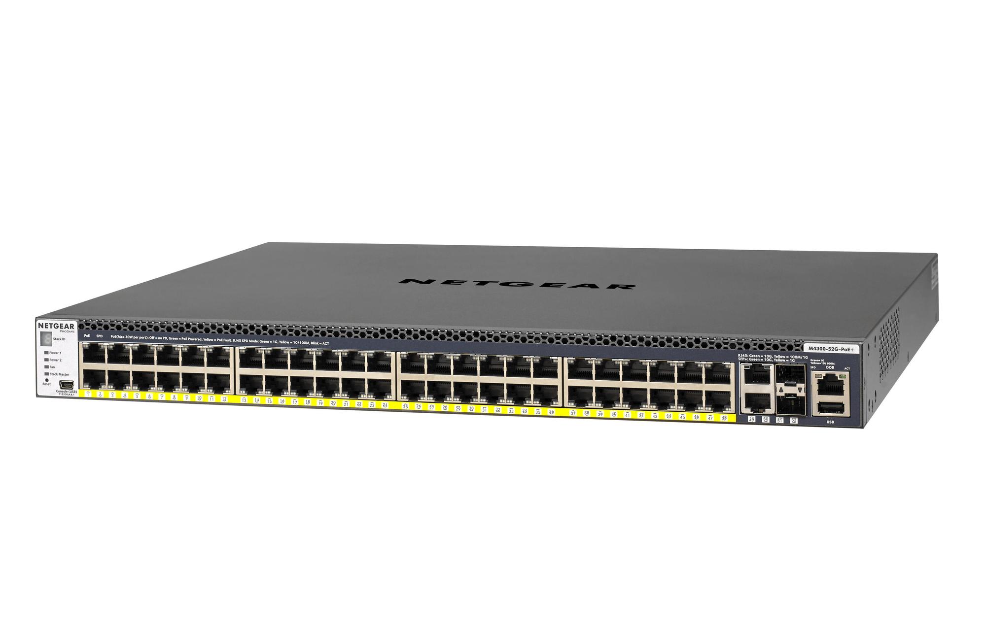 Netgear Interruttore M4300-52G-PoE+ / GSM4352PA-100NES Nero
