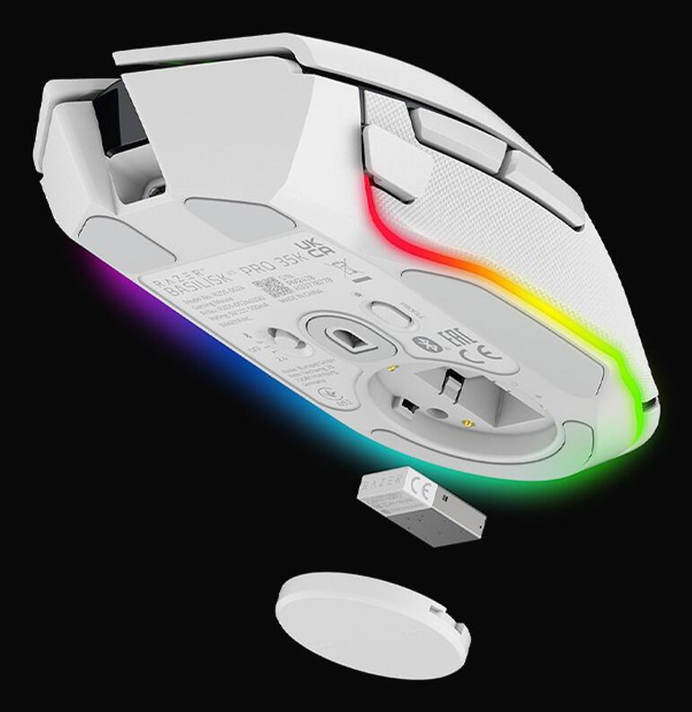 Razer Maus Basilisk V3 Pro 35K White Ed. / RZ01-05240200-R3G1 Weiß