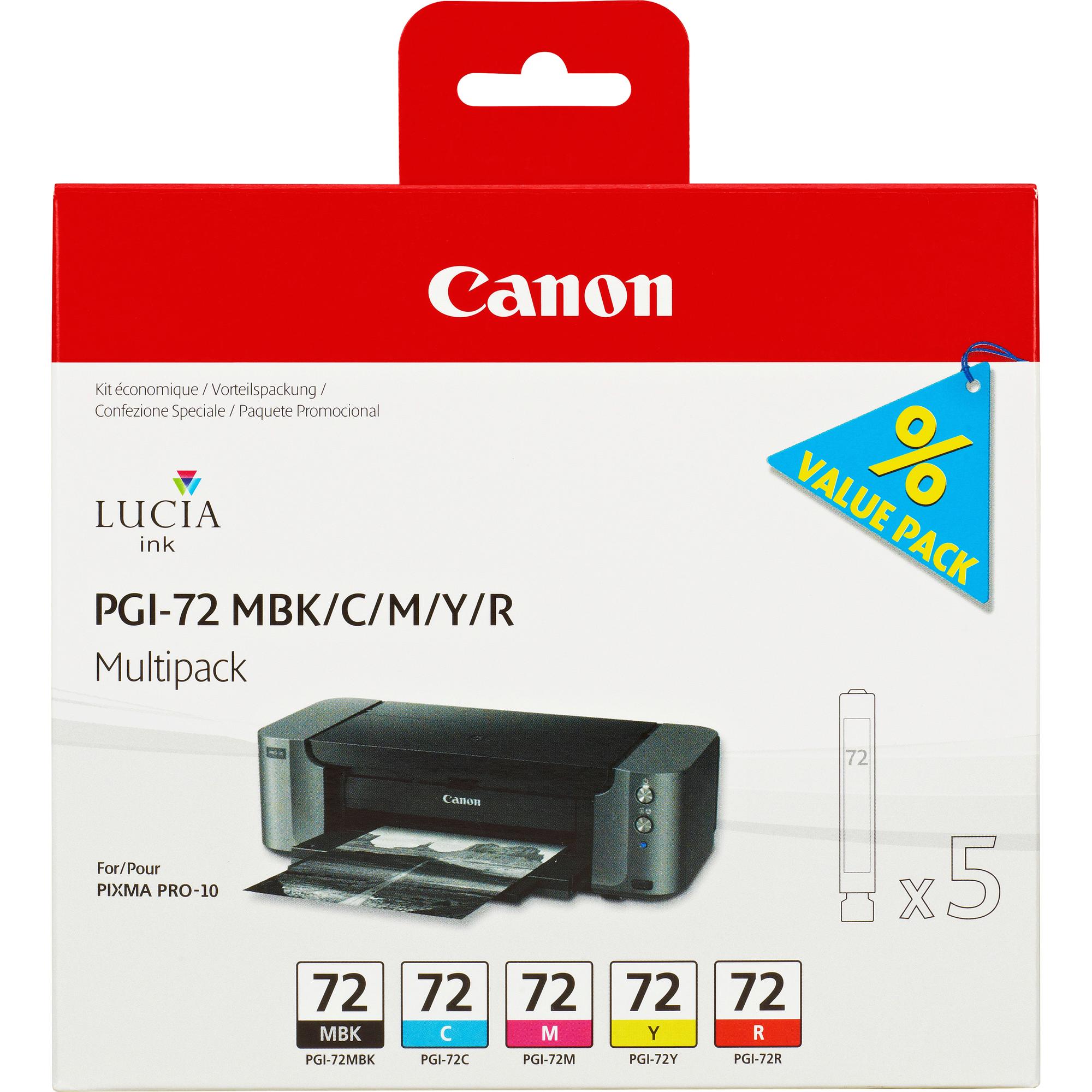 Canon Ink PGI-72 / 6402B009 C,M,MBK,R,Y Multipack