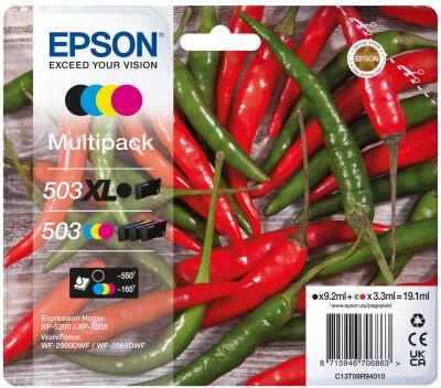 Epson Encre 503XL/503 / C13T09R94010 BK,C,M,Y XL