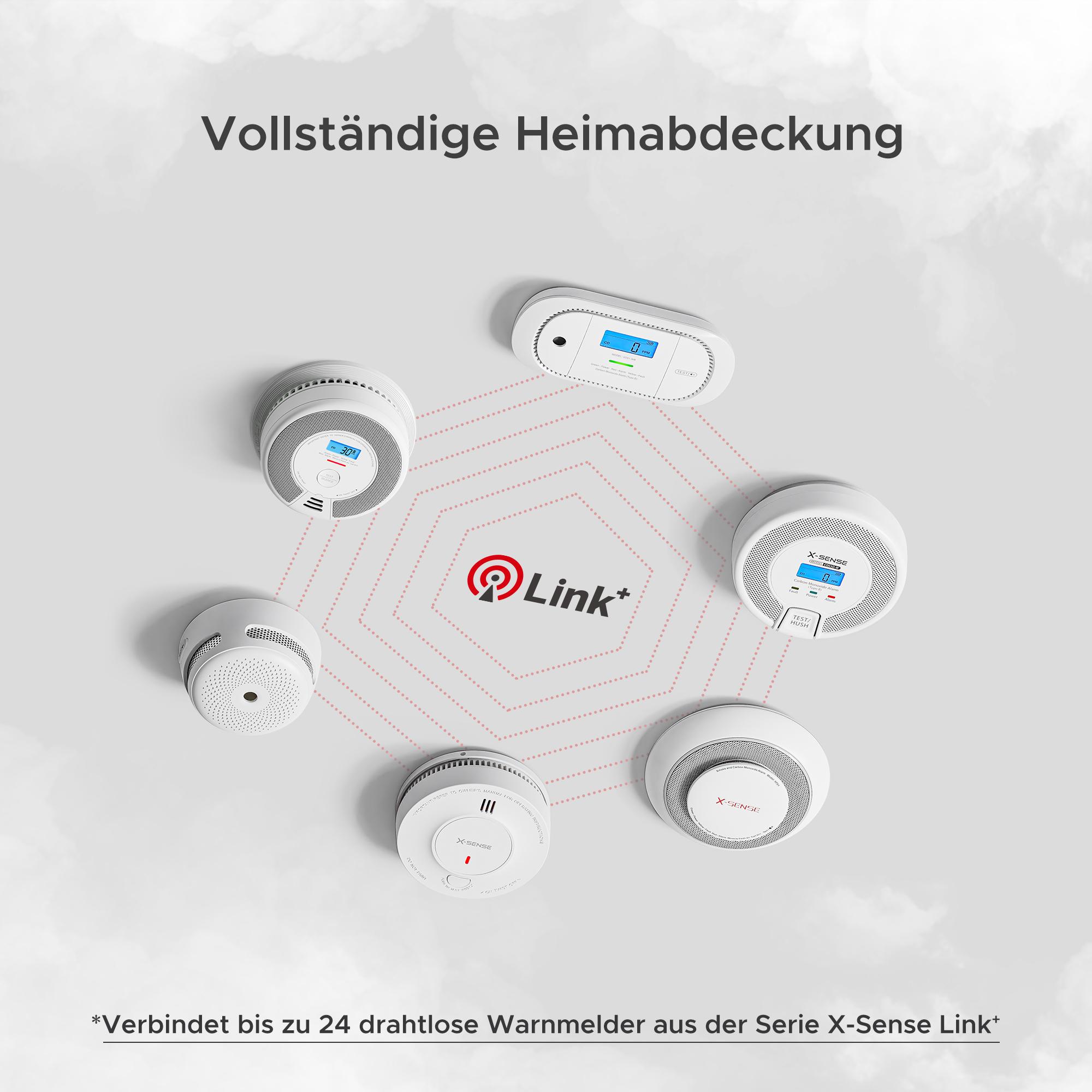 X-Sense Rauch- und Kohlenmonoxidmelder SC07-W / ZASXS00148WEU Weiß, Grau
