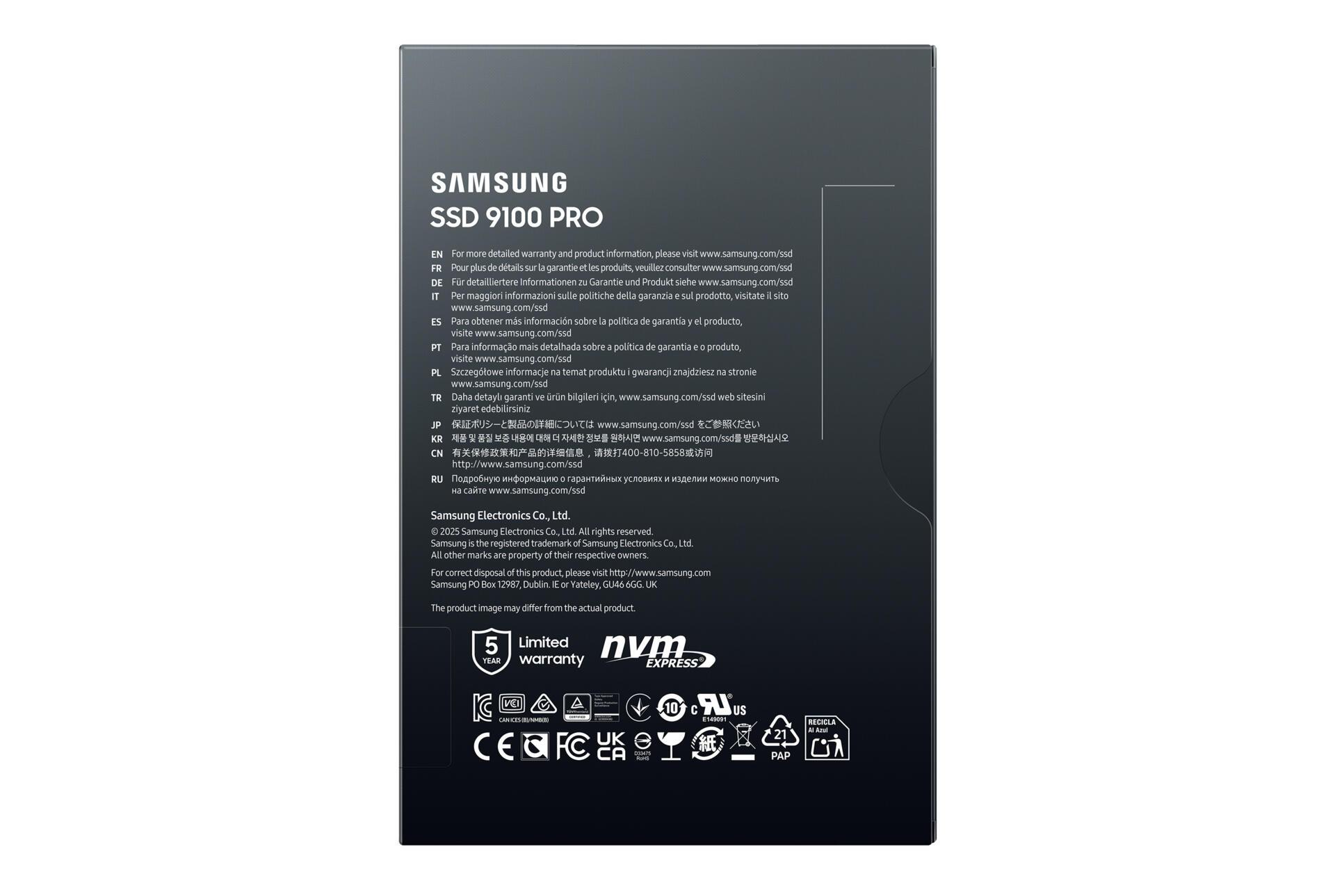 Samsung SSD M.2 Samsung 9100 Pro / MZ-VAP2T0BW Multicolor