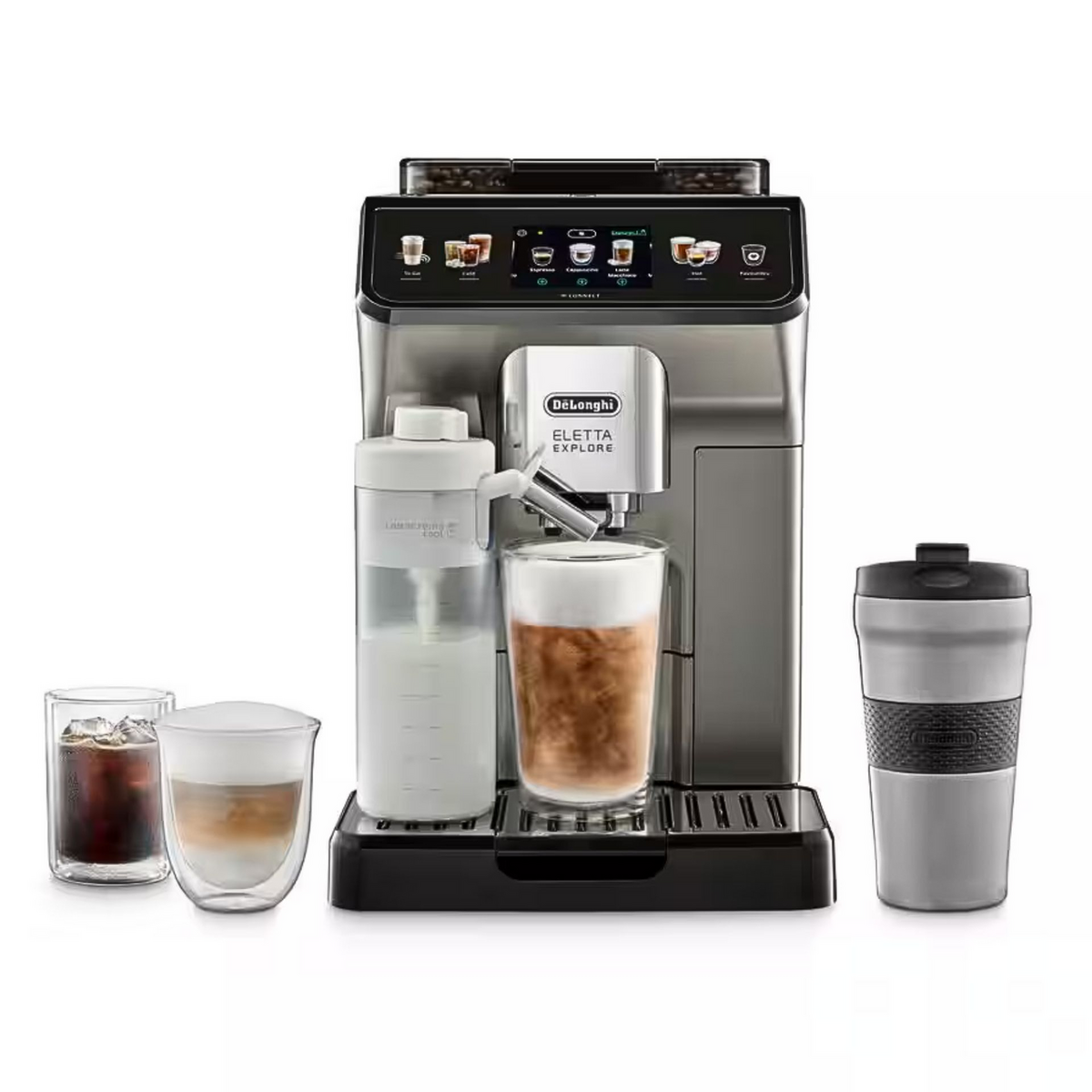 De'Longhi Machine à café automatique Eletta Explore Cold Brew / ECAM450.86.T Gris