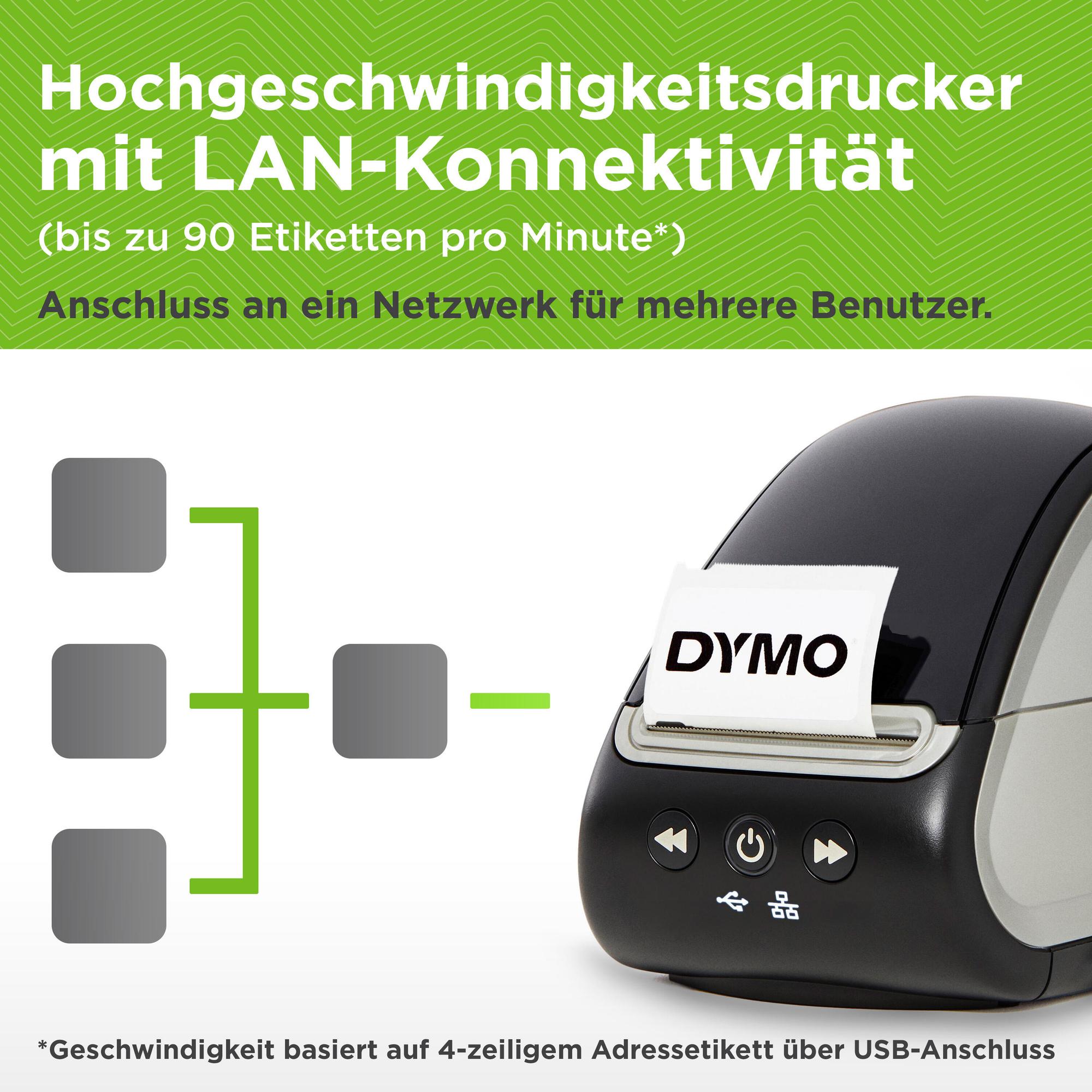 DYMO Etikettendrucker LW550T / 2112723 Schwarz