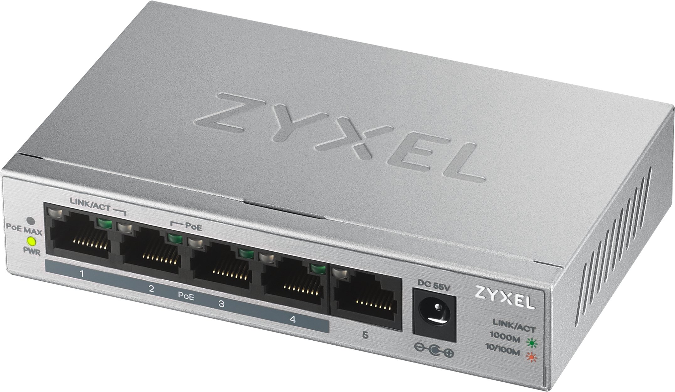 Zyxel Switch GS1005P / GS1005HP-EU0101F Silber