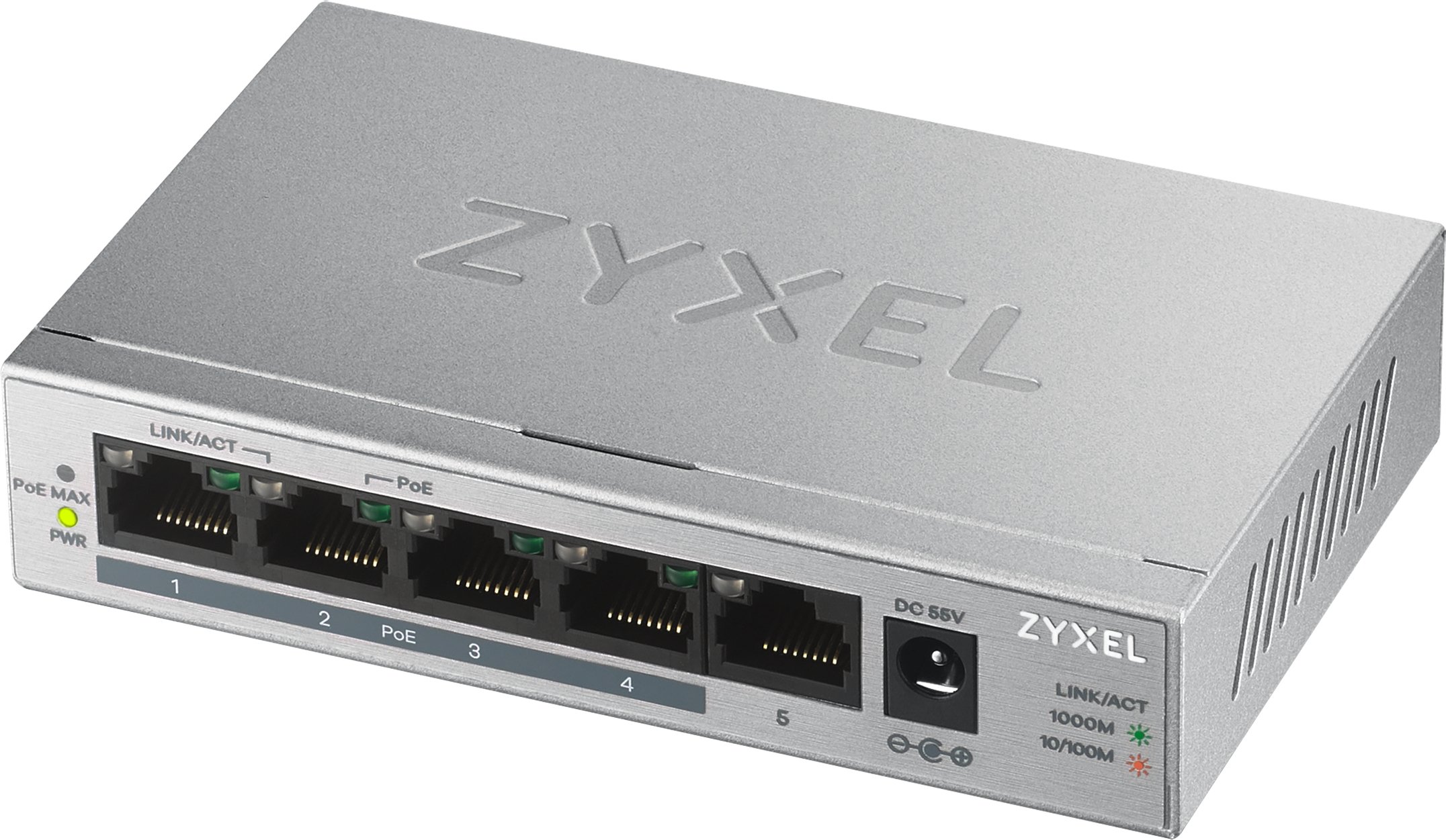 Zyxel Interruptor GS1005P / GS1005HP-EU0101F Plata