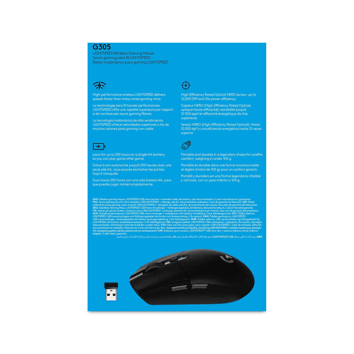 Logitech Maus G305 Lightspeed / 910-005283 Schwarz
