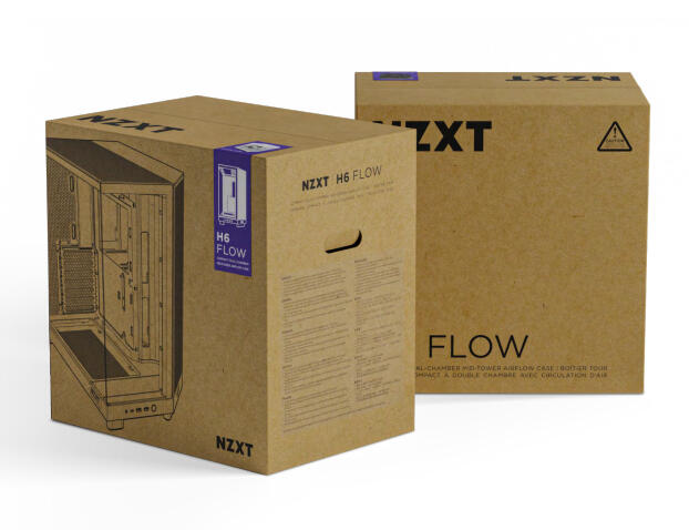 NZXT Boîtier PC H6 Flow / CC-H61FW-01 Blanc