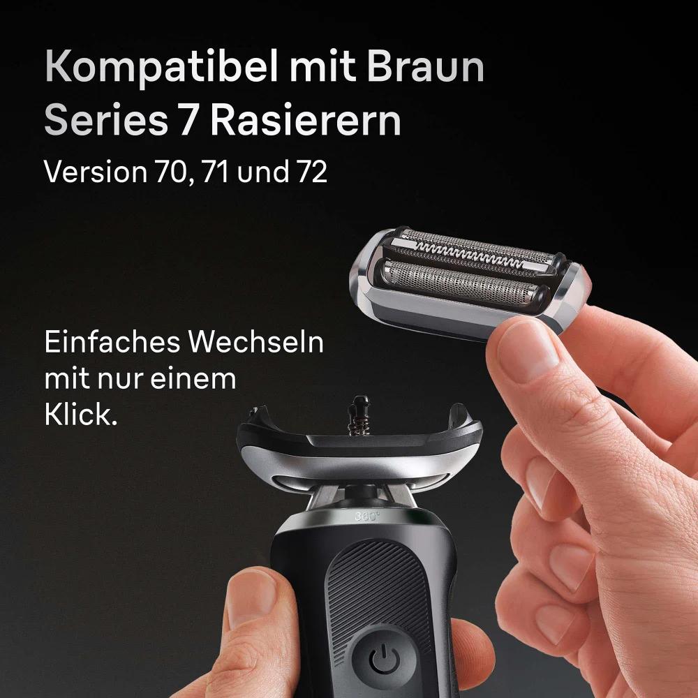 Braun Rasierklinge Kombipack 74S / 189066 Schwarz, Edelstahl Standard
