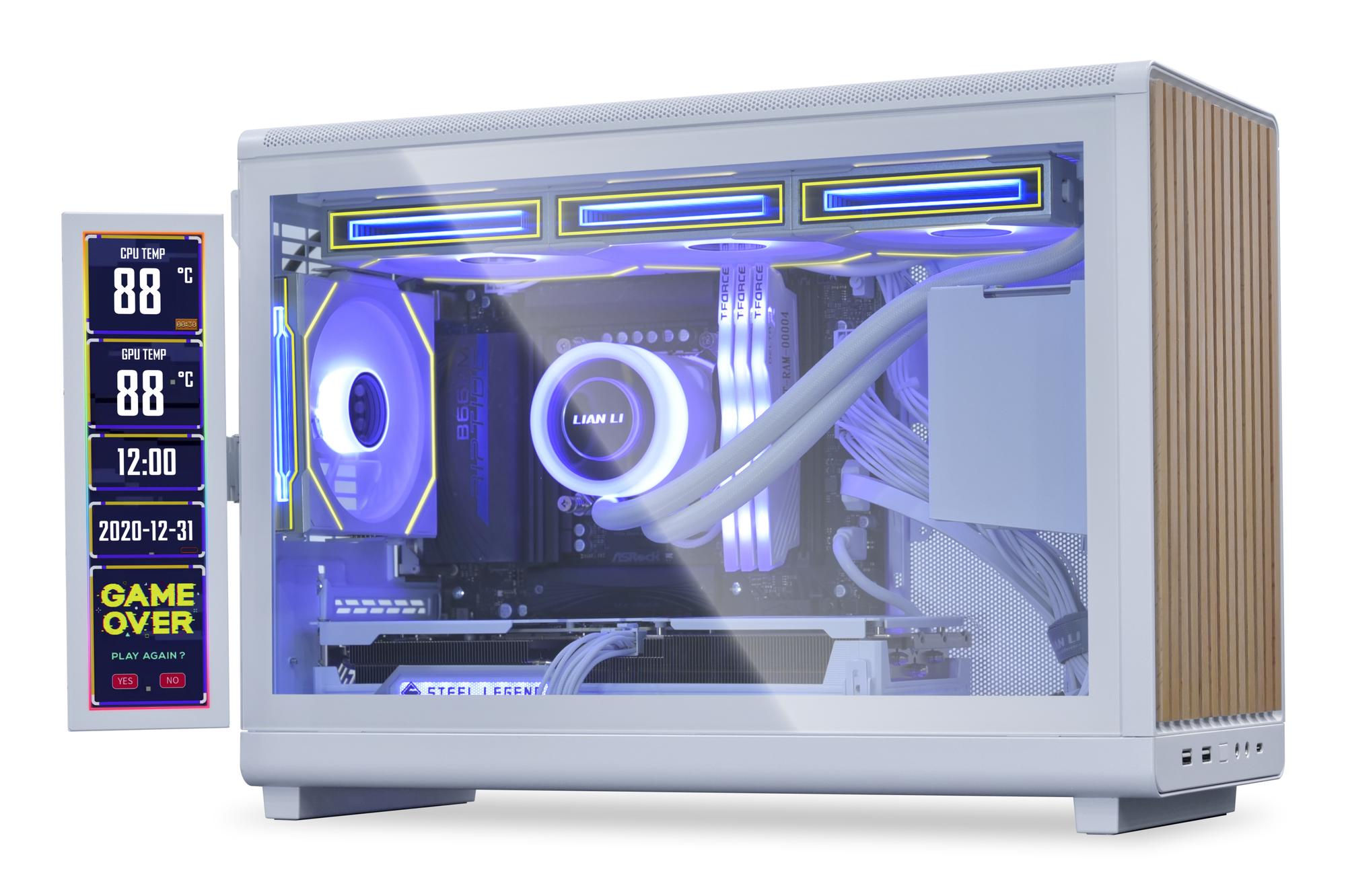 Lian Li PC-Gehäuse 8.8" Universal IPS Screen / SM088W Weiß